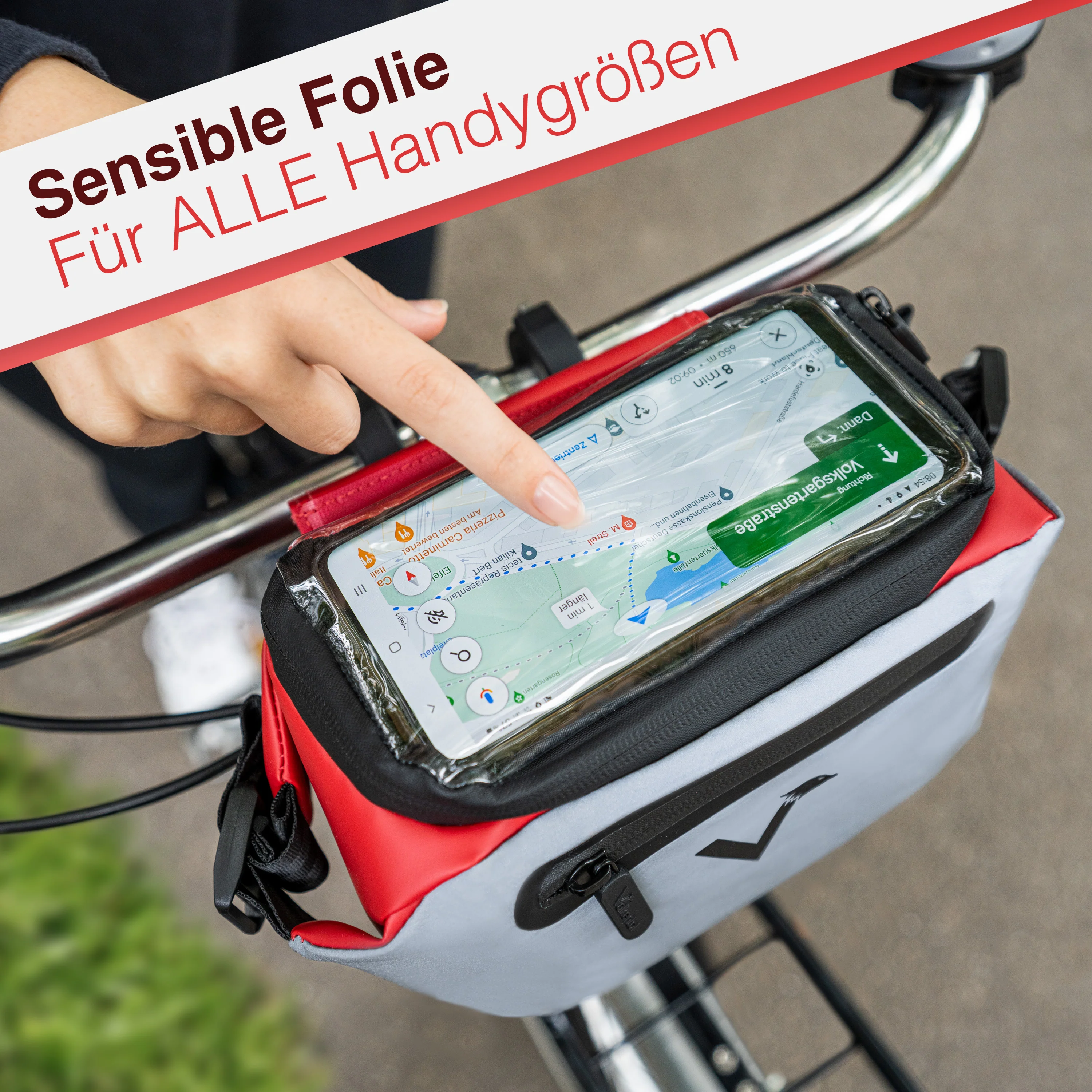 3in1 City Bag - Multifunktionale & reflektierende Lenkertasche - Image 35