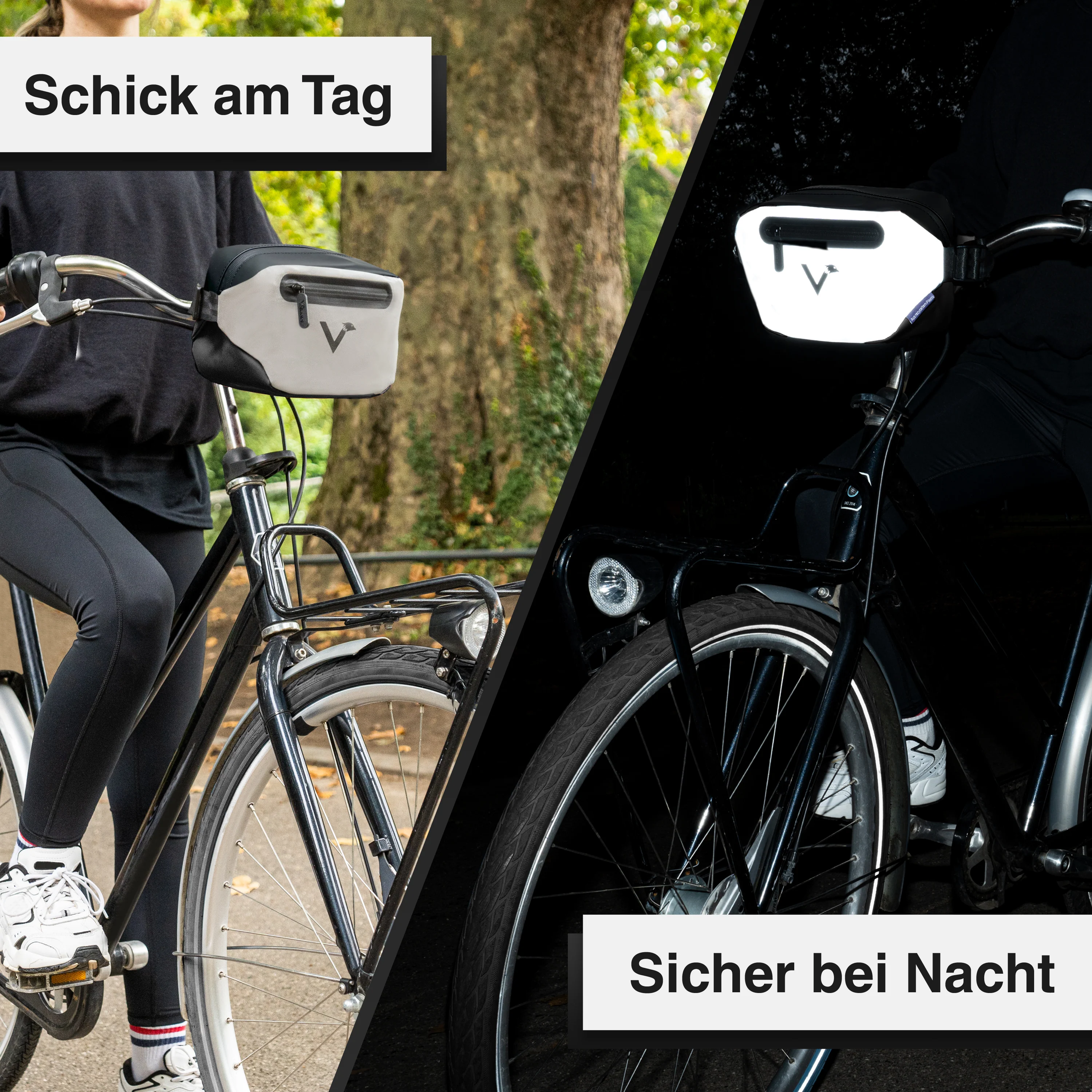 3in1 City Bag - Multifunktionale & reflektierende Lenkertasche -B-Ware - Image 16