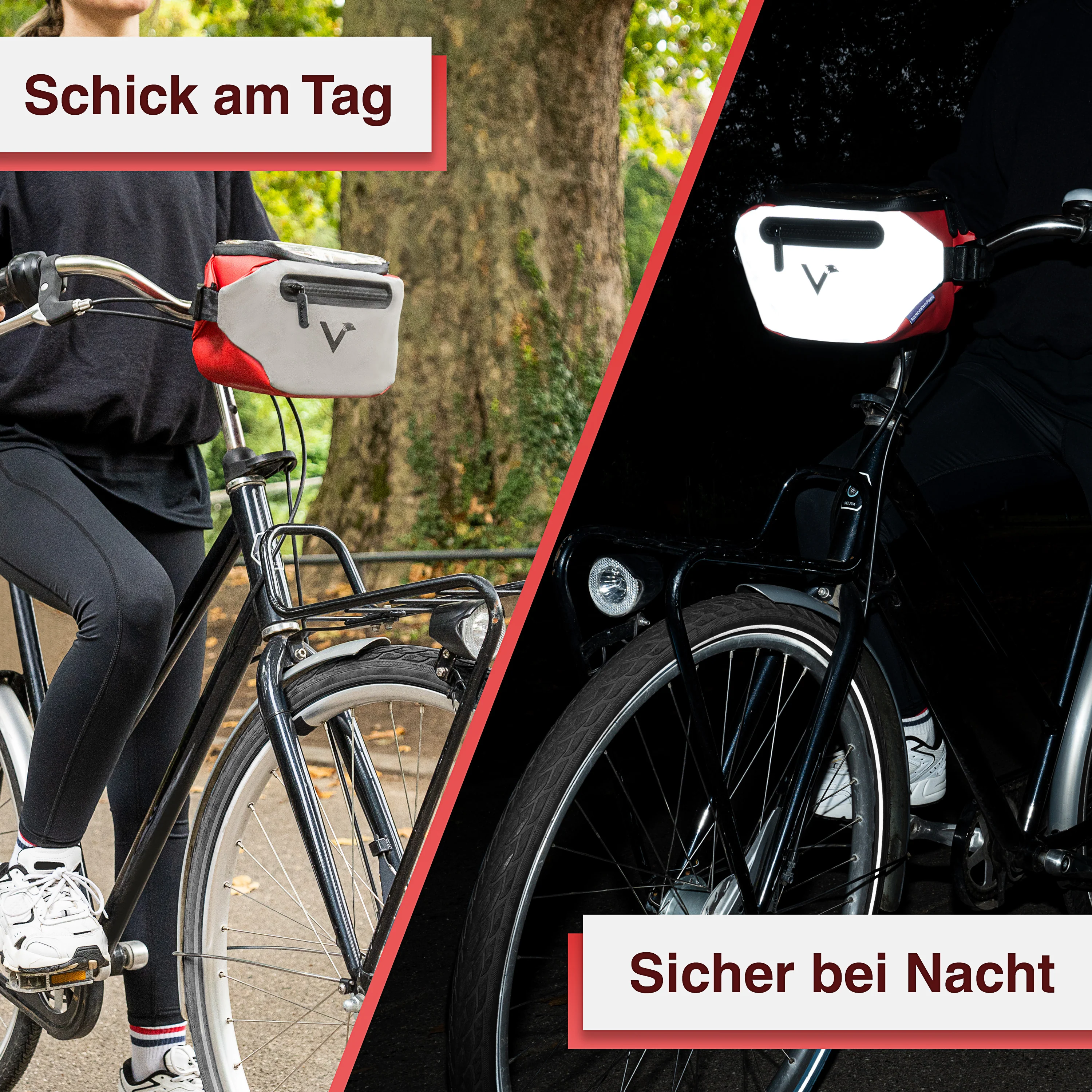 3in1 City Bag - Multifunktionale & reflektierende Lenkertasche -B-Ware - Image 19