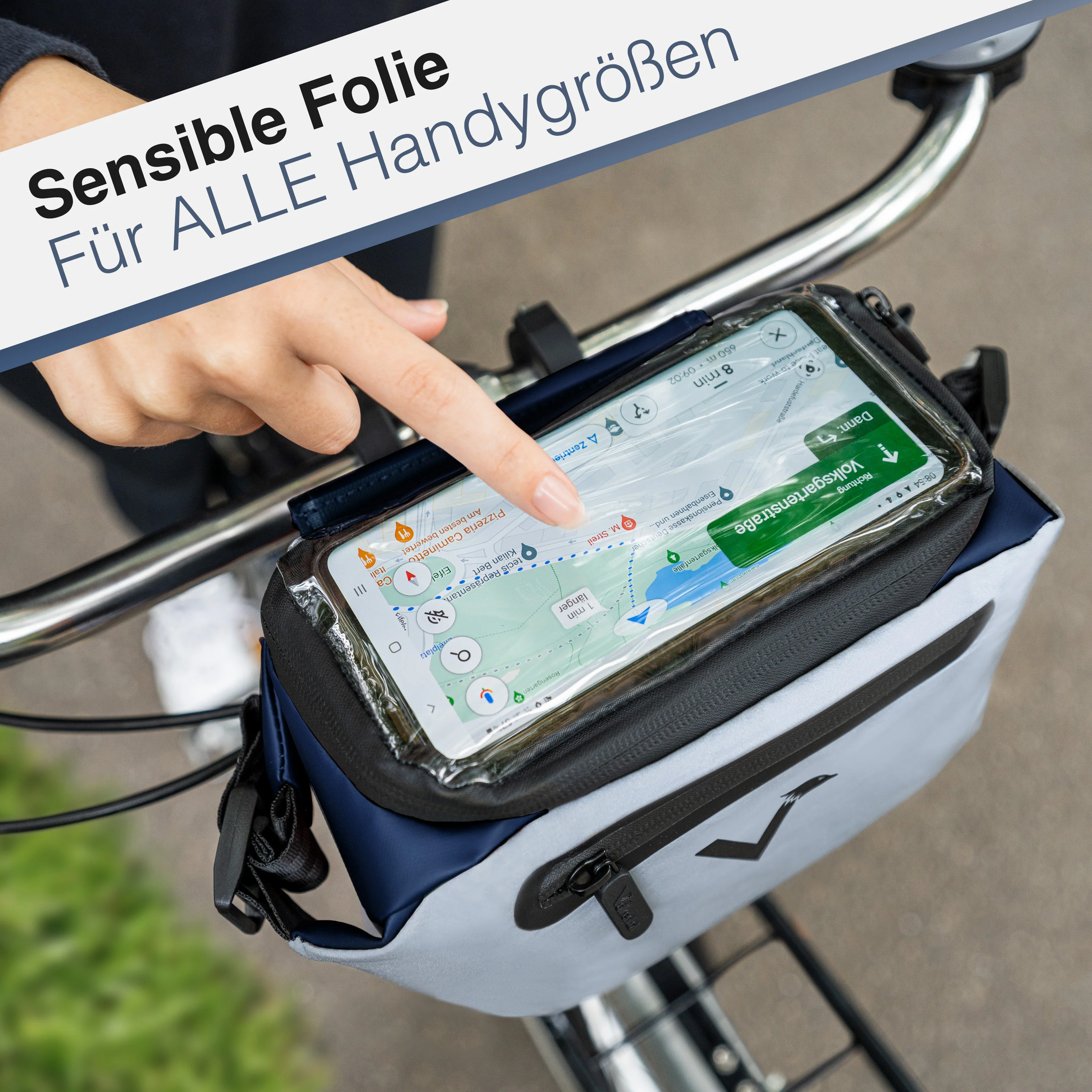 3in1 City Bag - Multifunktionale & reflektierende Lenkertasche -B-Ware - Image 21