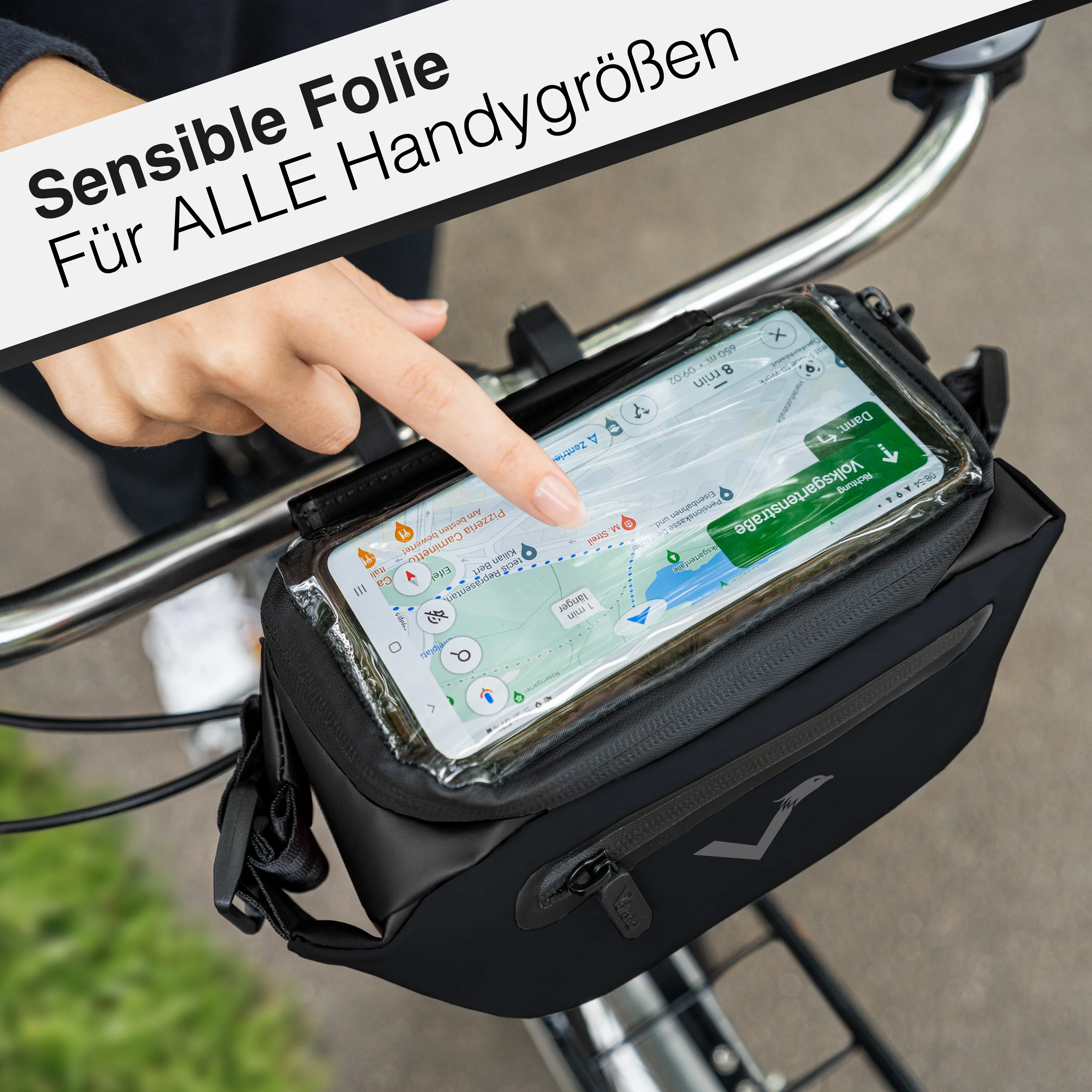 3in1 City Bag - Multifunktionale & reflektierende Lenkertasche -B-Ware - Image 22