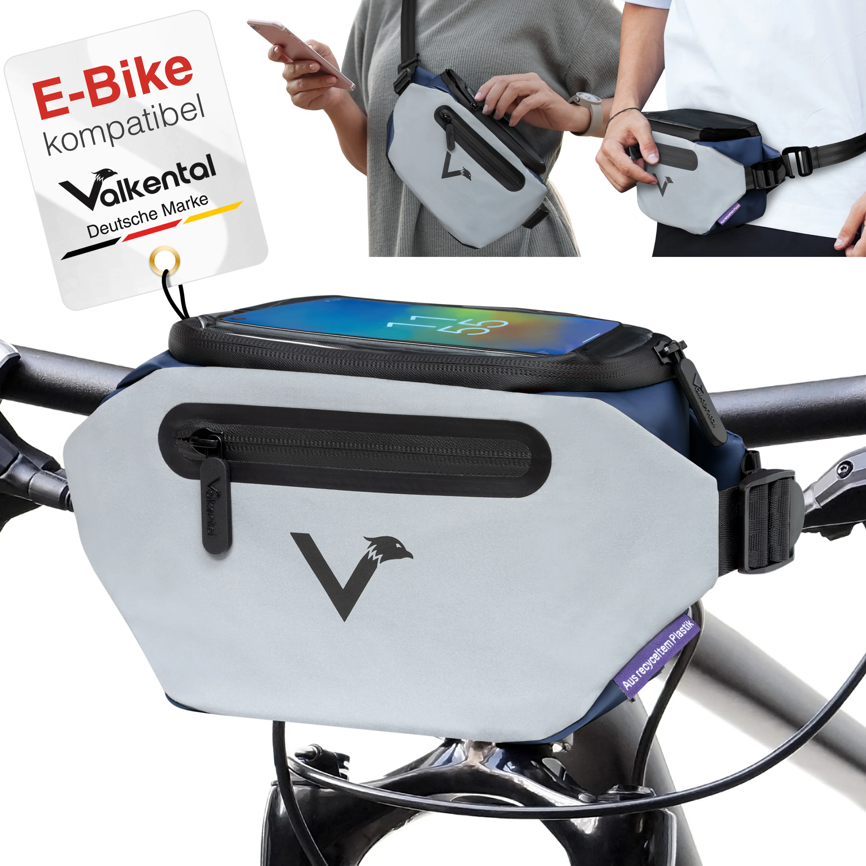 3in1 City Bag - Multifunktionale & reflektierende Lenkertasche | Bundle - Image 13