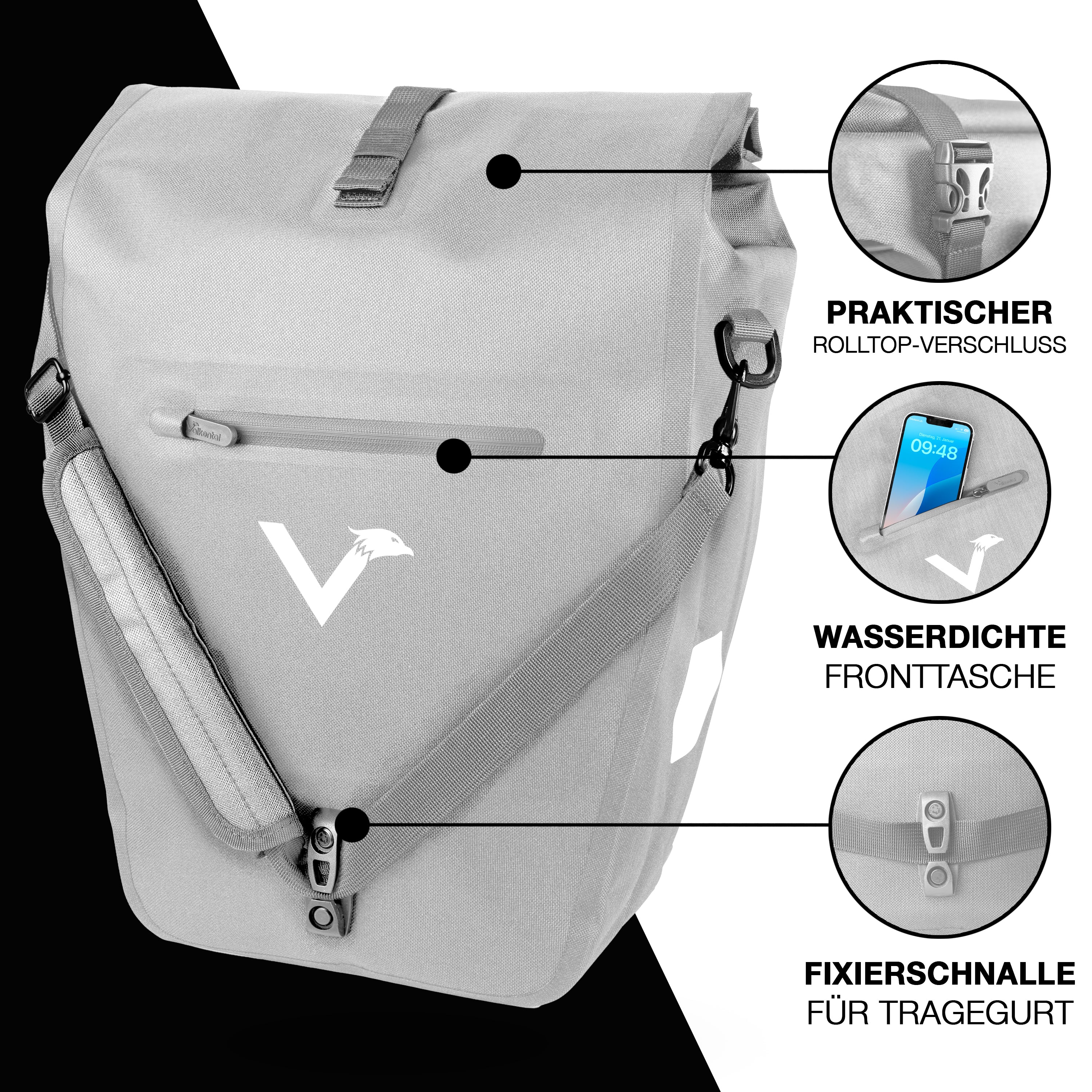 Bike Bag Urban - Praktische 2in1 Gepäckträgertasche im urbanen Look - Image 36