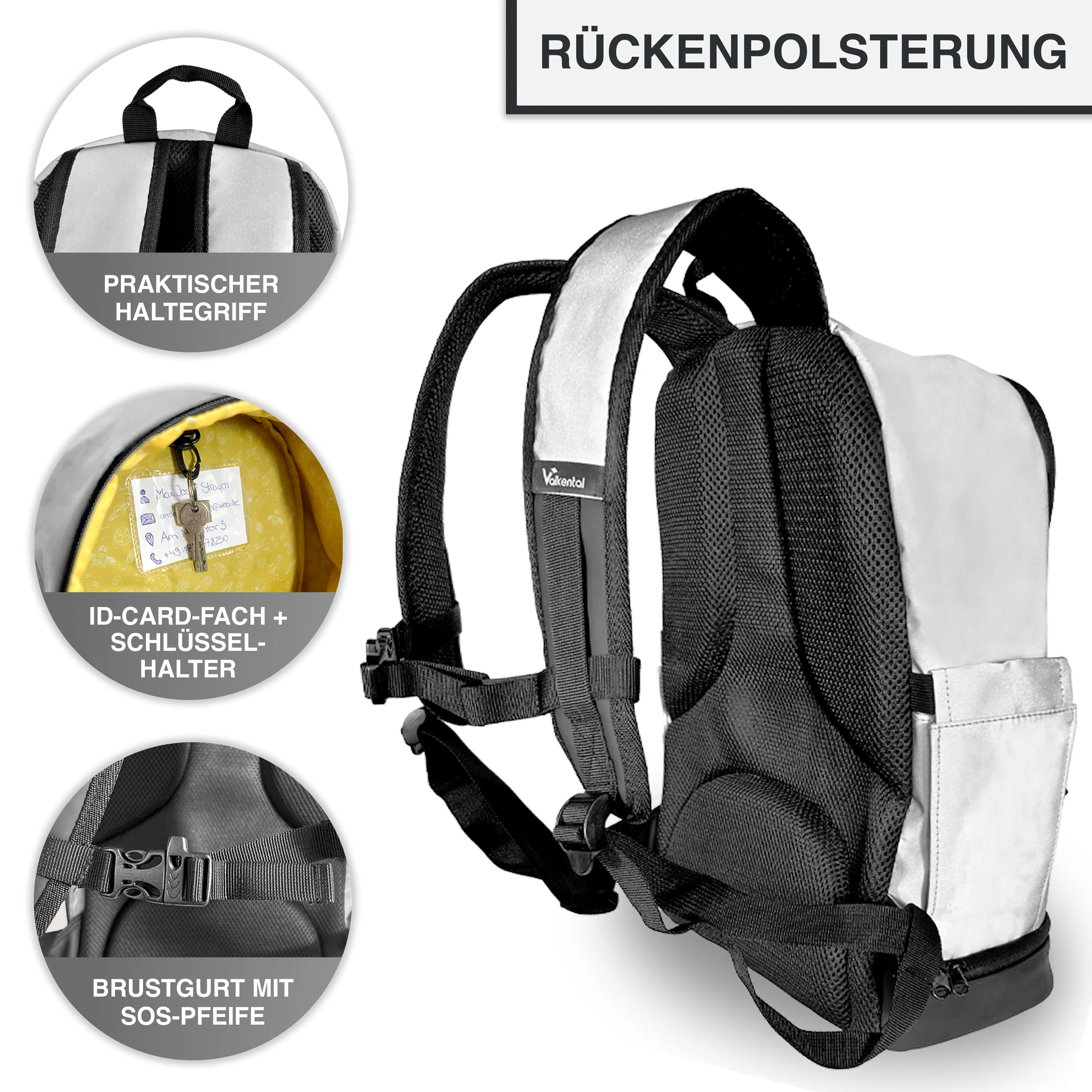 Reflektierender Kinderrucksack für Schule und Kindergarten - Image 4