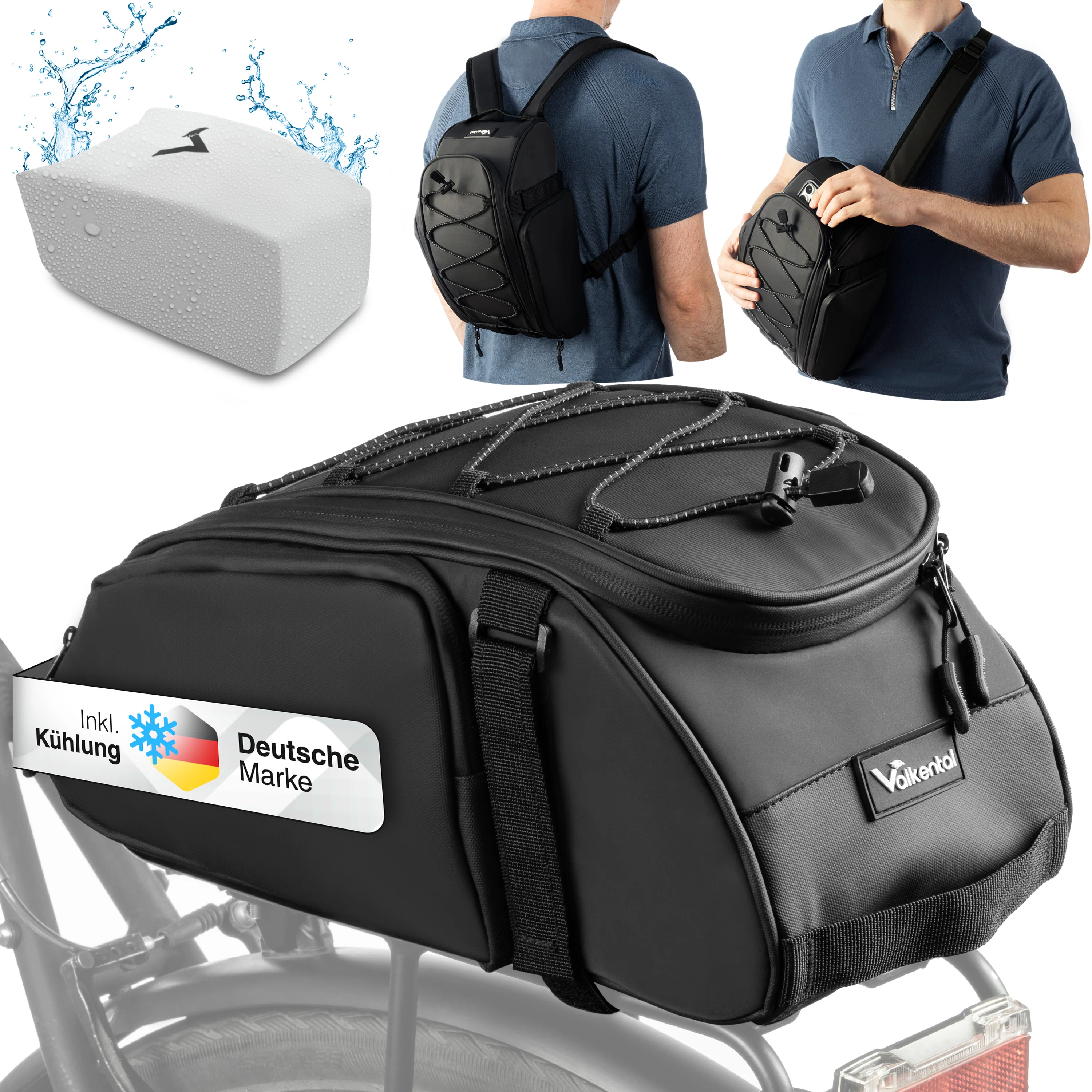 Trunk Bag - Aufliegende 3in1 Gepäckträgertasche mit Rucksackfunktion - Image 3
