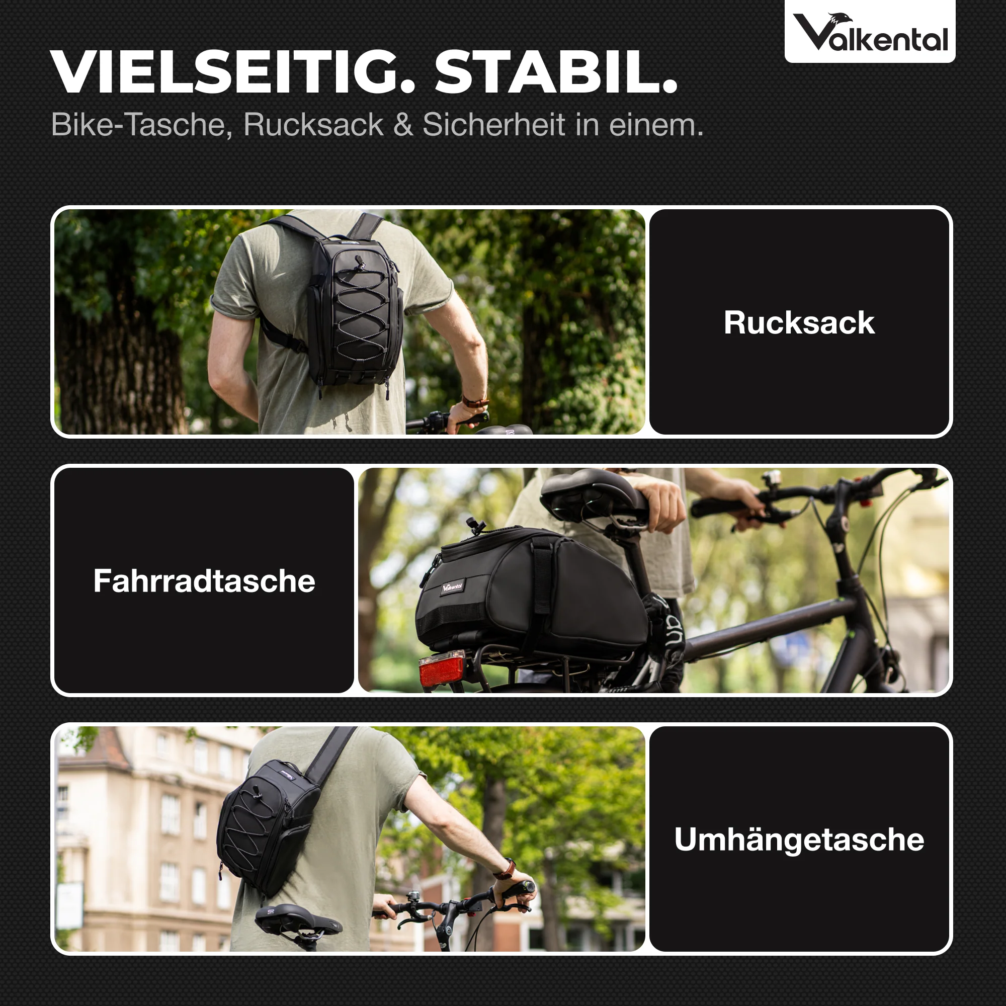 Trunk Bag - Aufliegende 3in1 Gepäckträgertasche mit Rucksackfunktion - Image 7