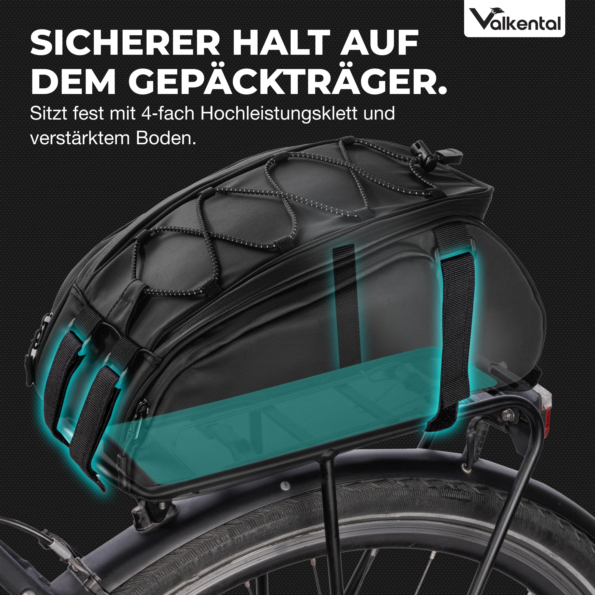 Trunk Bag - Aufliegende 3in1 Gepäckträgertasche mit Rucksackfunktion - Image 8