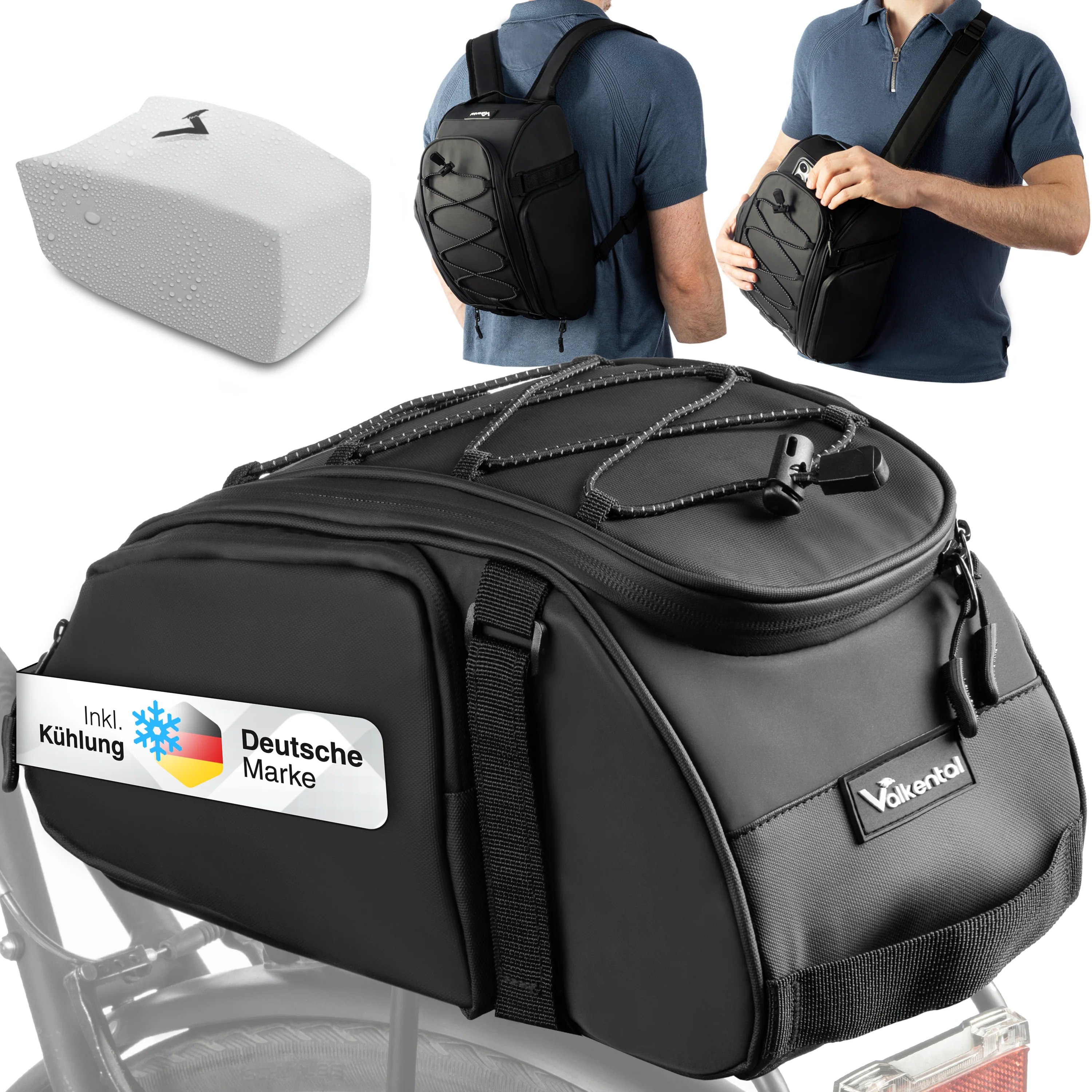 Trunk Bag - Aufliegende Gepäckträgertasche mit Rucksackfunktion - B-Ware - Image 15
