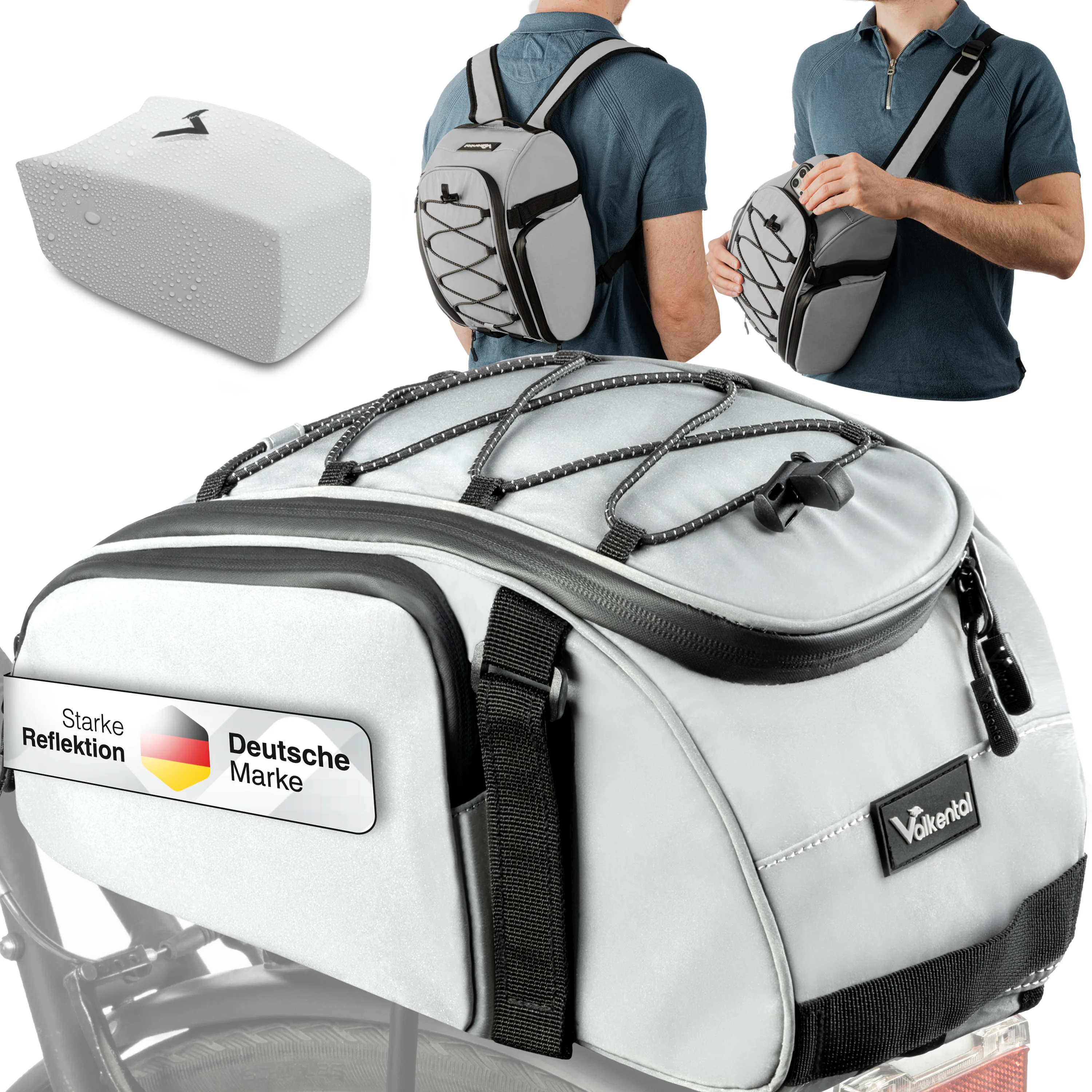 Trunk Bag - Aufliegende Gepäckträgertasche mit Rucksackfunktion - B-Ware - Image 22