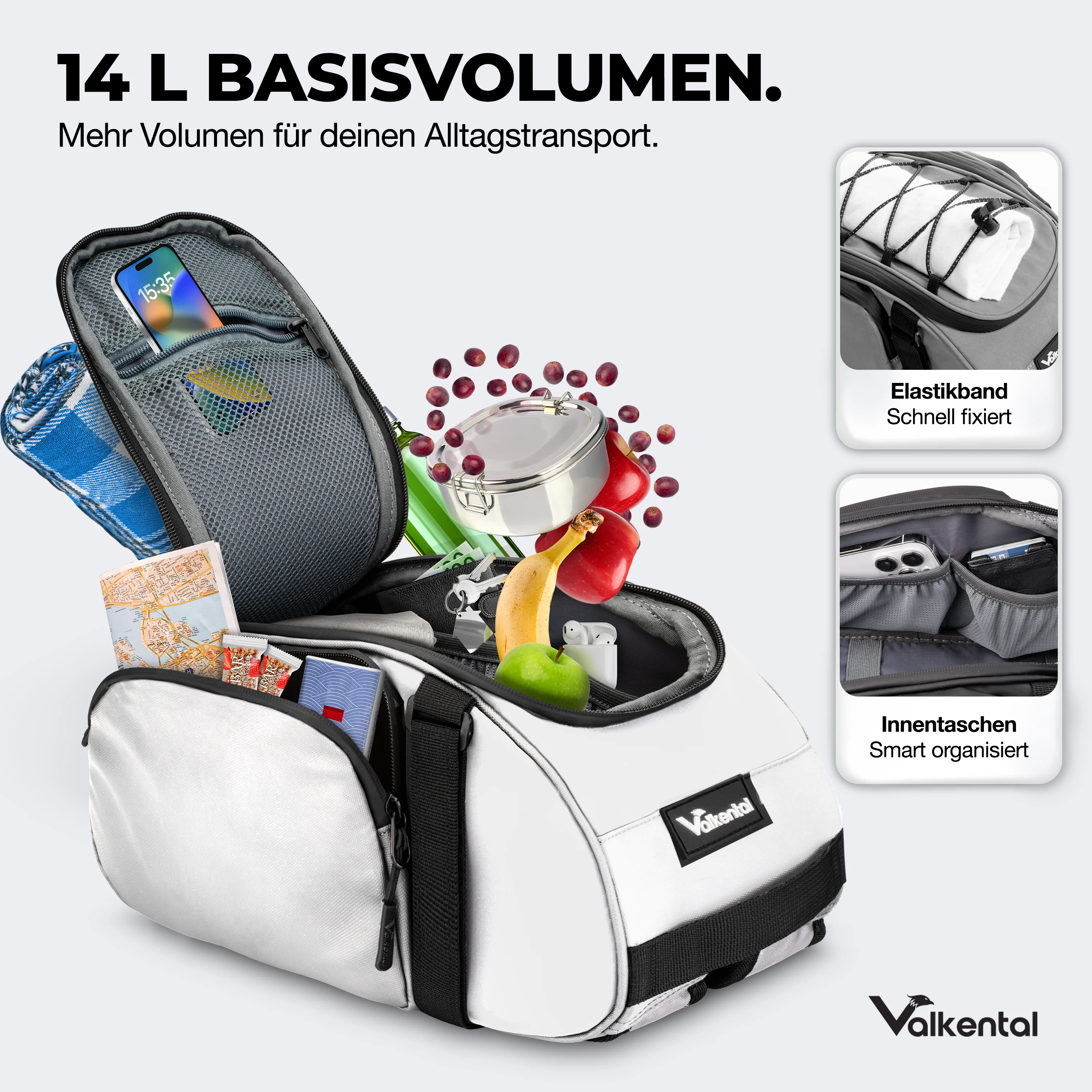 Trunk Bag - Aufliegende Gepäckträgertasche mit Rucksackfunktion - B-Ware - Image 24