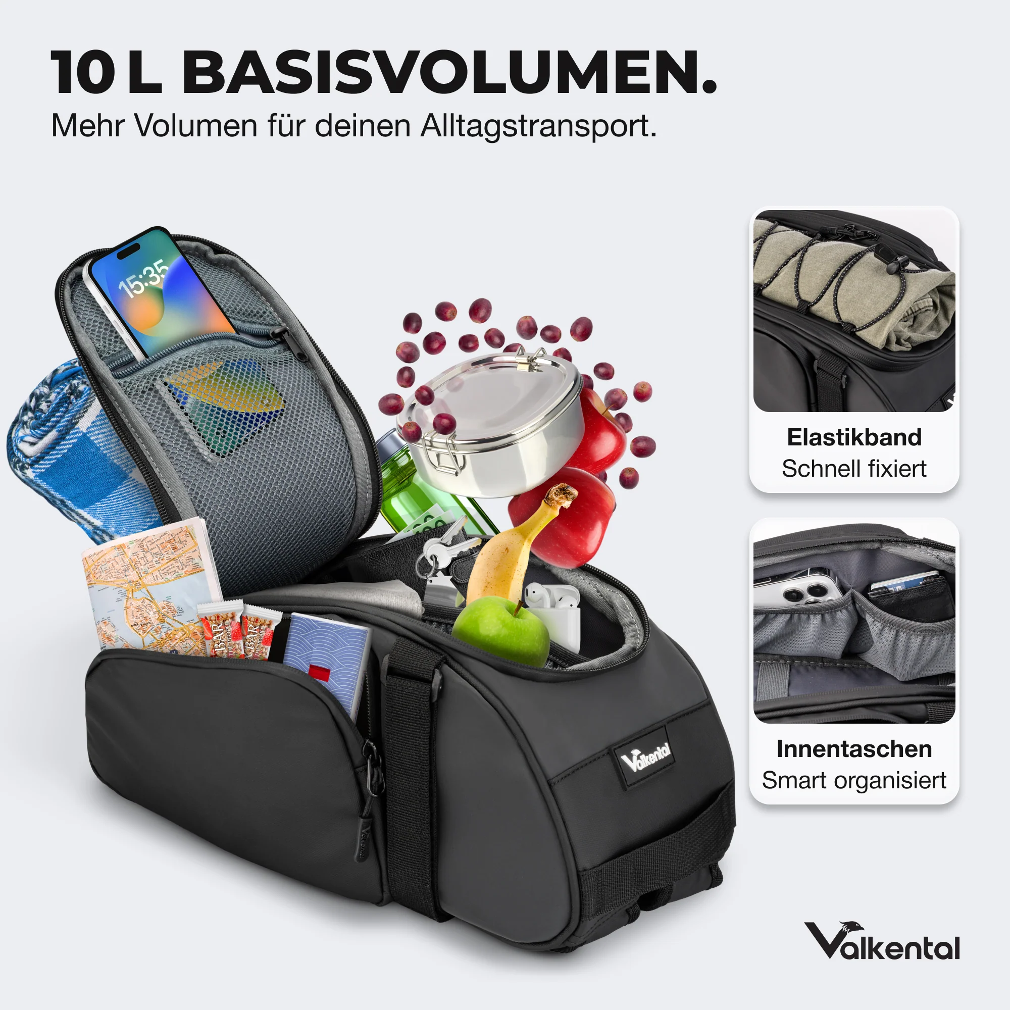 Trunk Bag - Aufliegende Gepäckträgertasche mit Rucksackfunktion - B-Ware - Image 3
