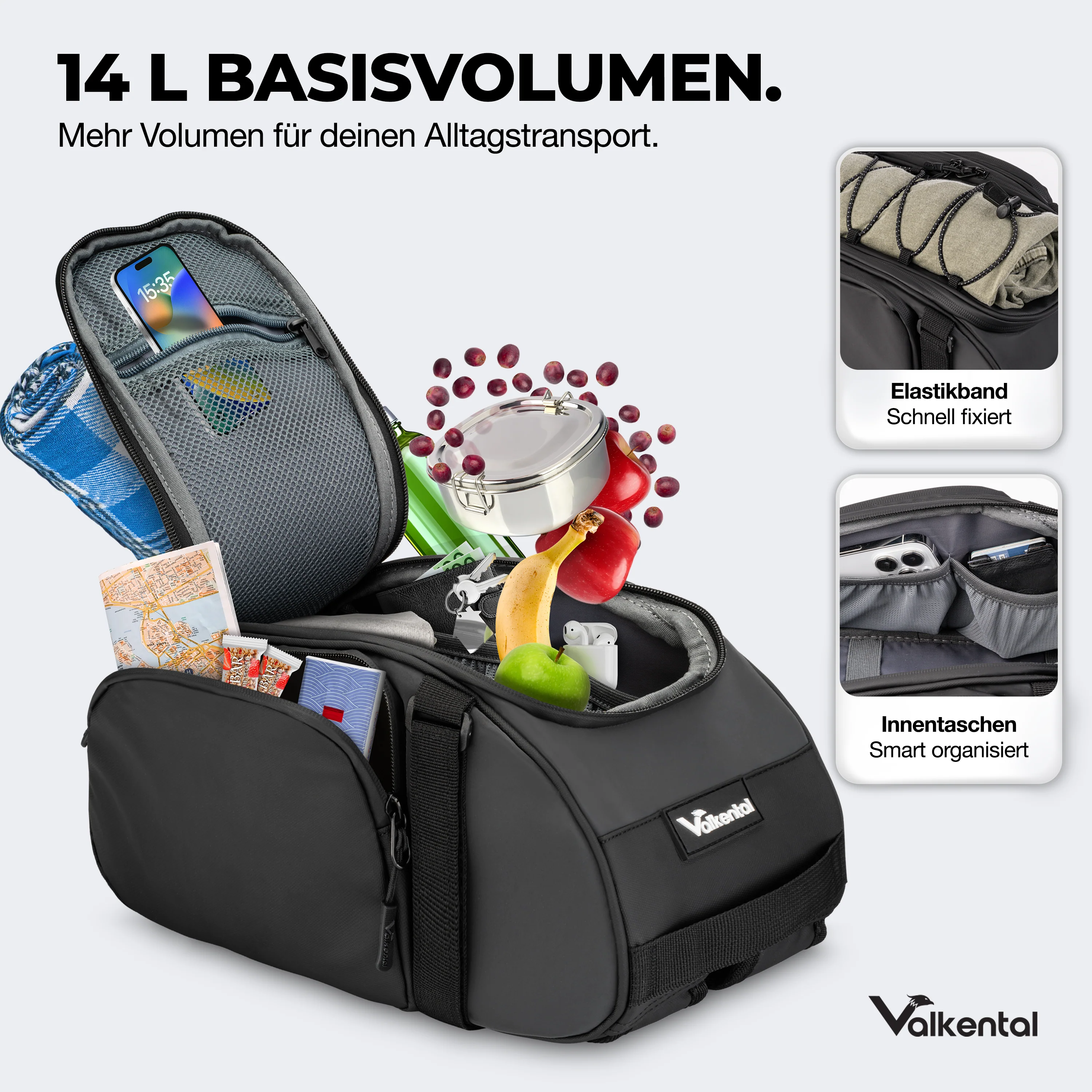 Trunk Bag - Aufliegende Gepäckträgertasche mit Rucksackfunktion - B-Ware - Image 40