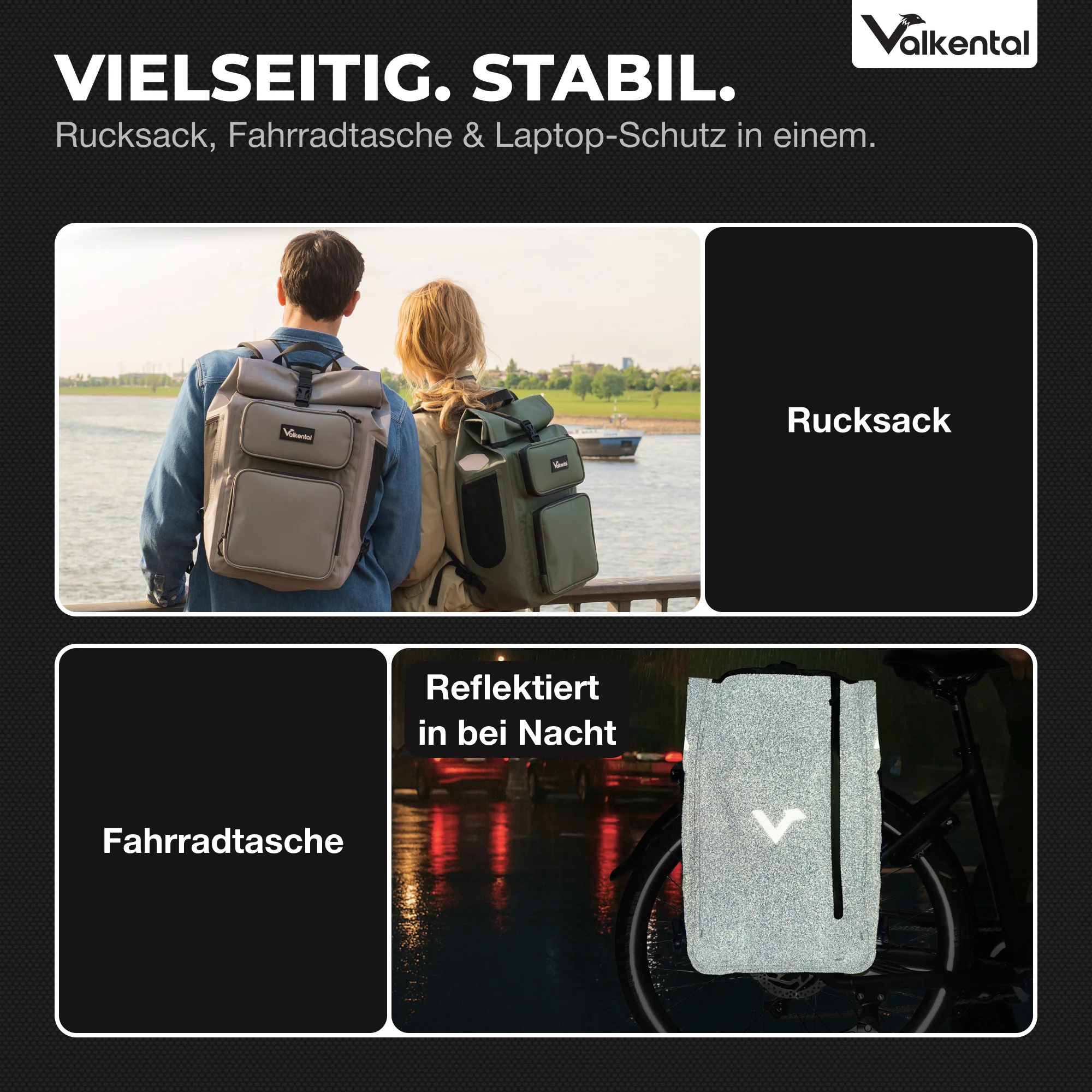 UrbanX 2.0 - 2in1 Fahrradtasche & Rucksack für die Stadt - Image 30