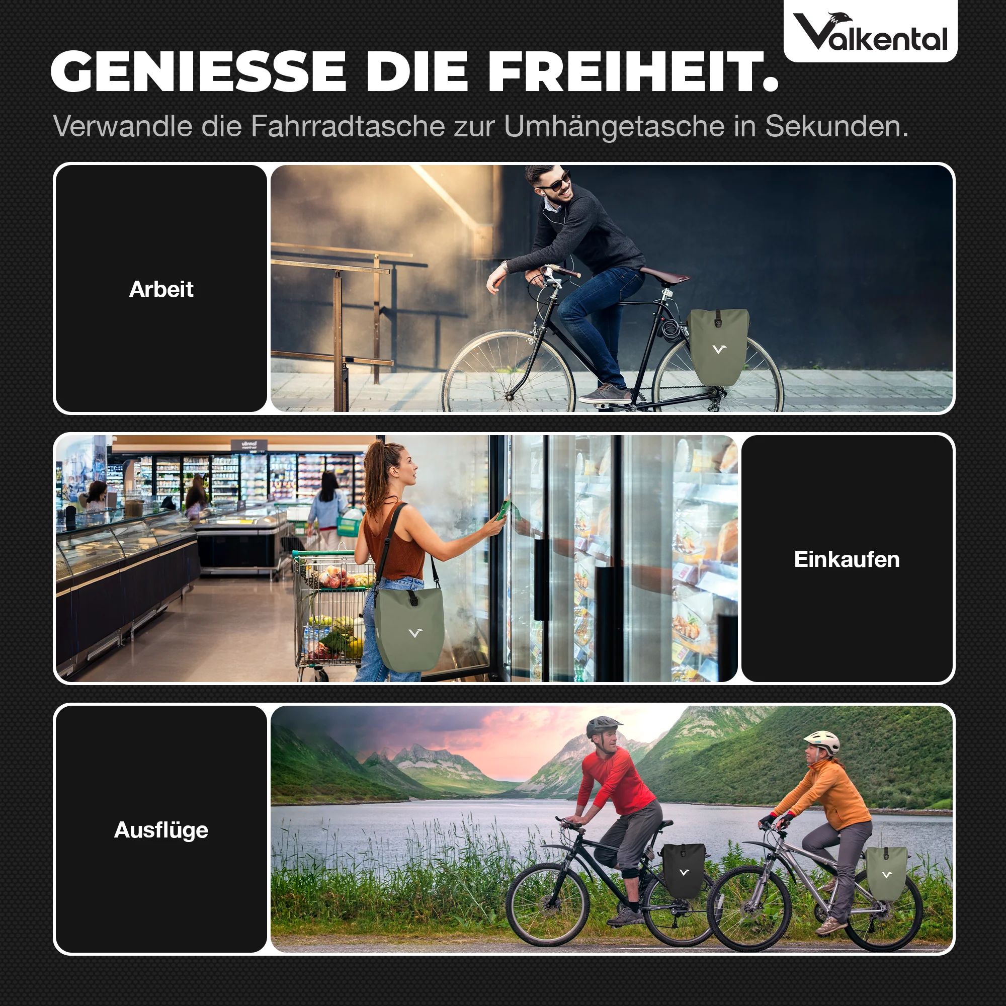 Bike Bag - große & wasserdichte Gepäckträgertasche - B-Ware - Image 100