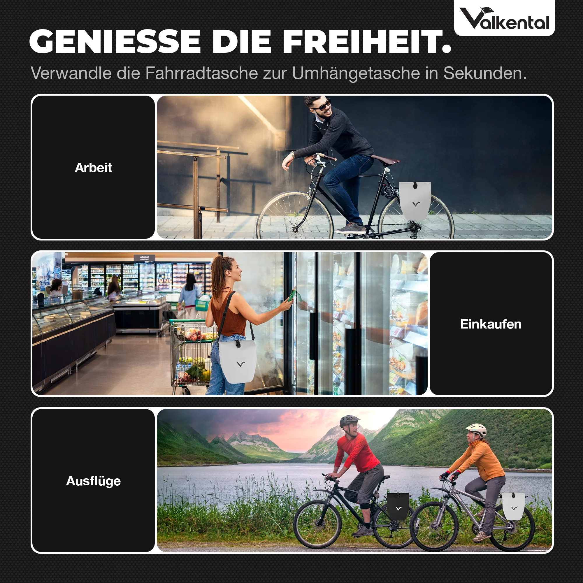 Bike Bag - große & wasserdichte Gepäckträgertasche - B-Ware - Image 11