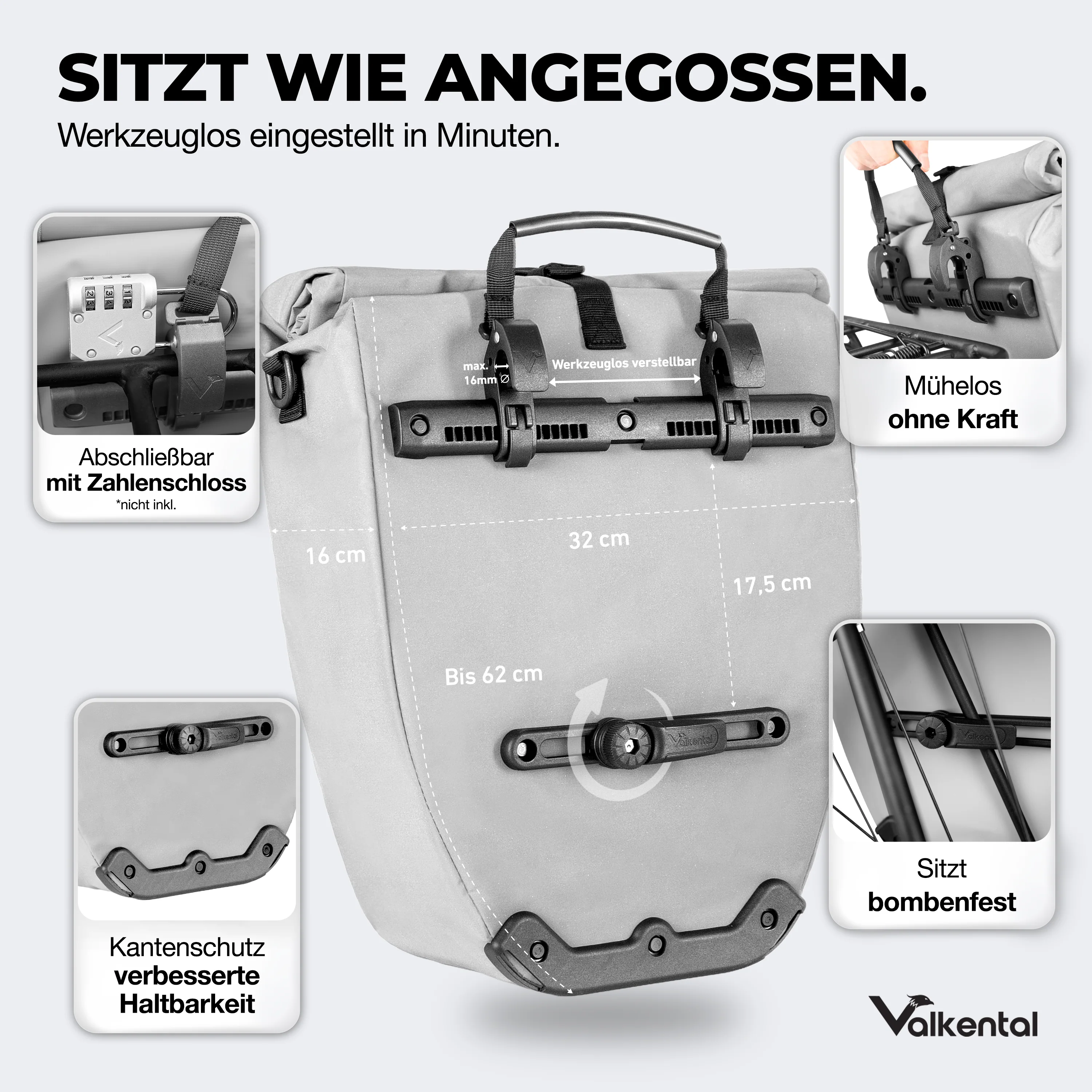 Bike Bag - große & wasserdichte Gepäckträgertasche - B-Ware - Image 124