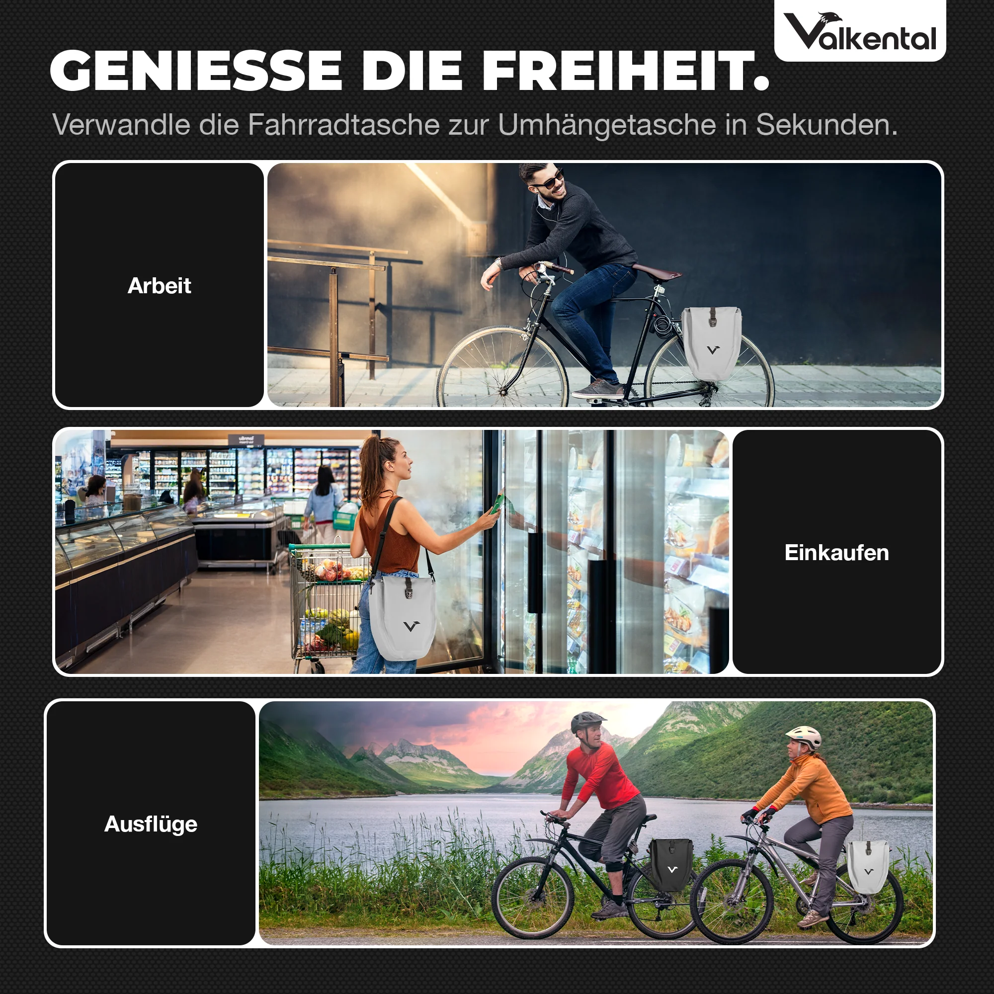 Bike Bag - große & wasserdichte Gepäckträgertasche - B-Ware - Image 125