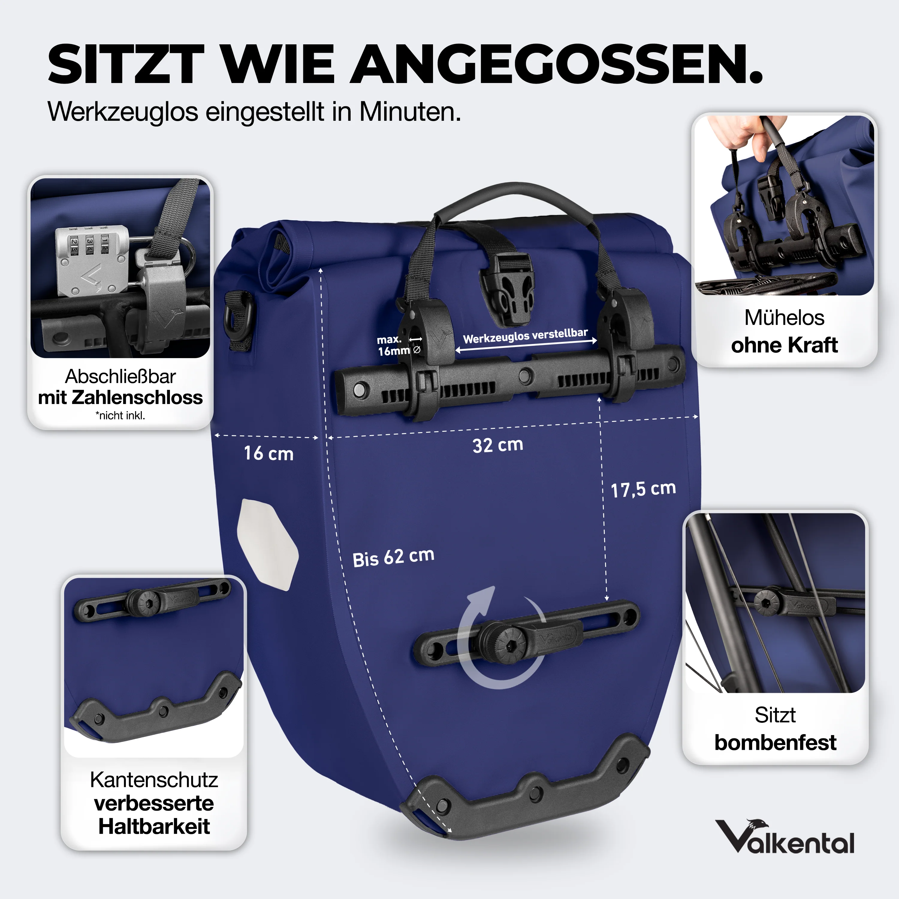 Bike Bag - große & wasserdichte Gepäckträgertasche - B-Ware - Image 132