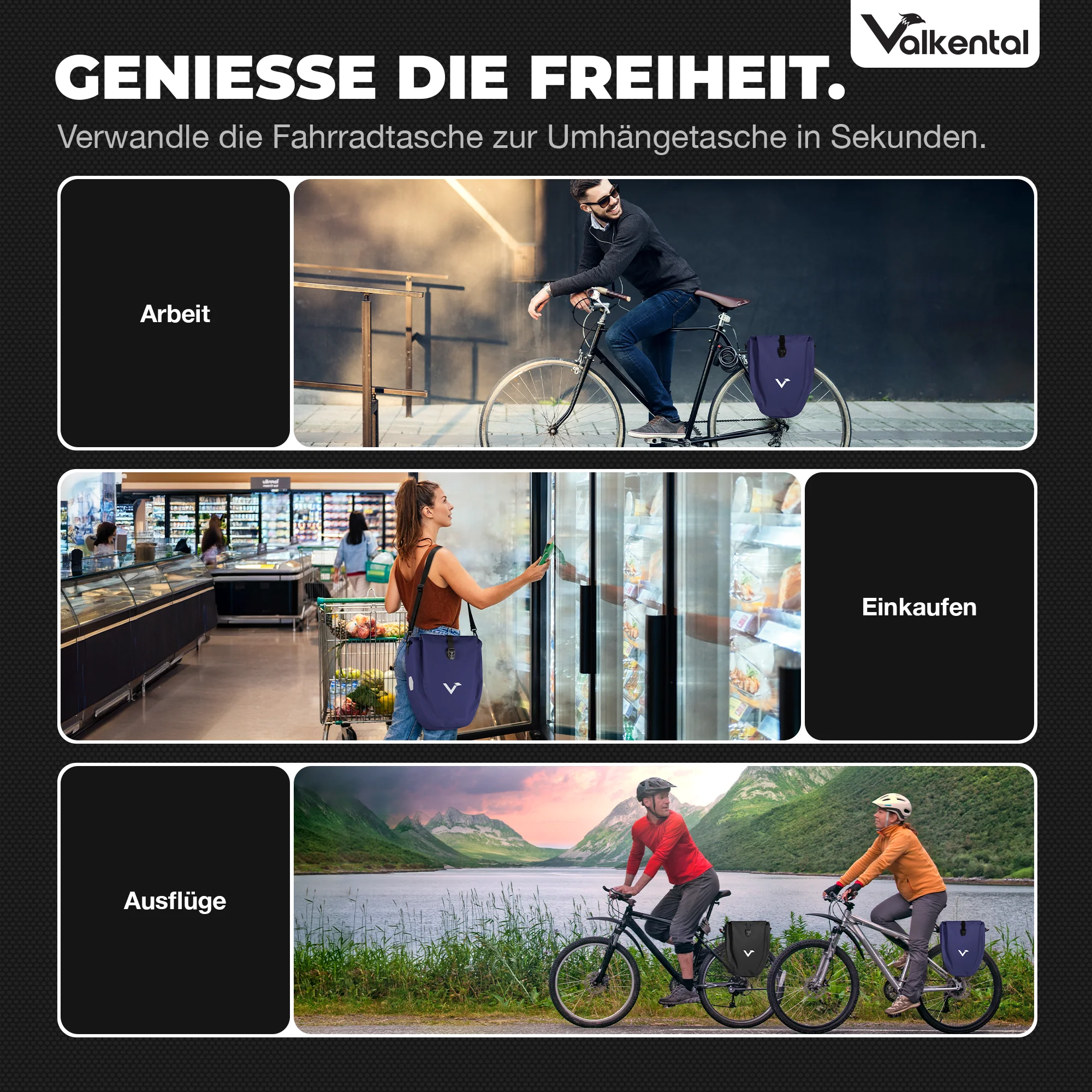 Bike Bag - große & wasserdichte Gepäckträgertasche - B-Ware - Image 133