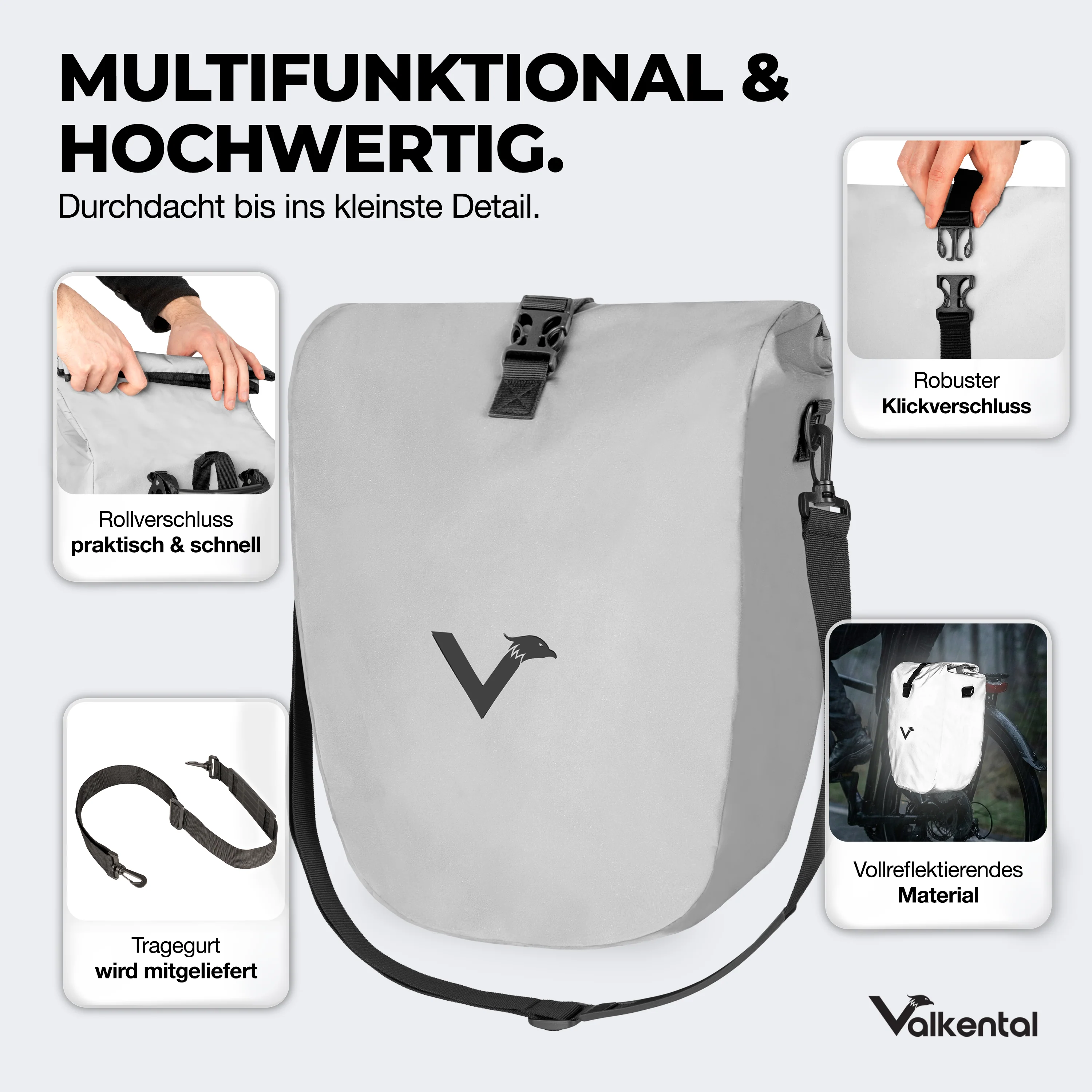 Bike Bag - große & wasserdichte Gepäckträgertasche - B-Ware - Image 14
