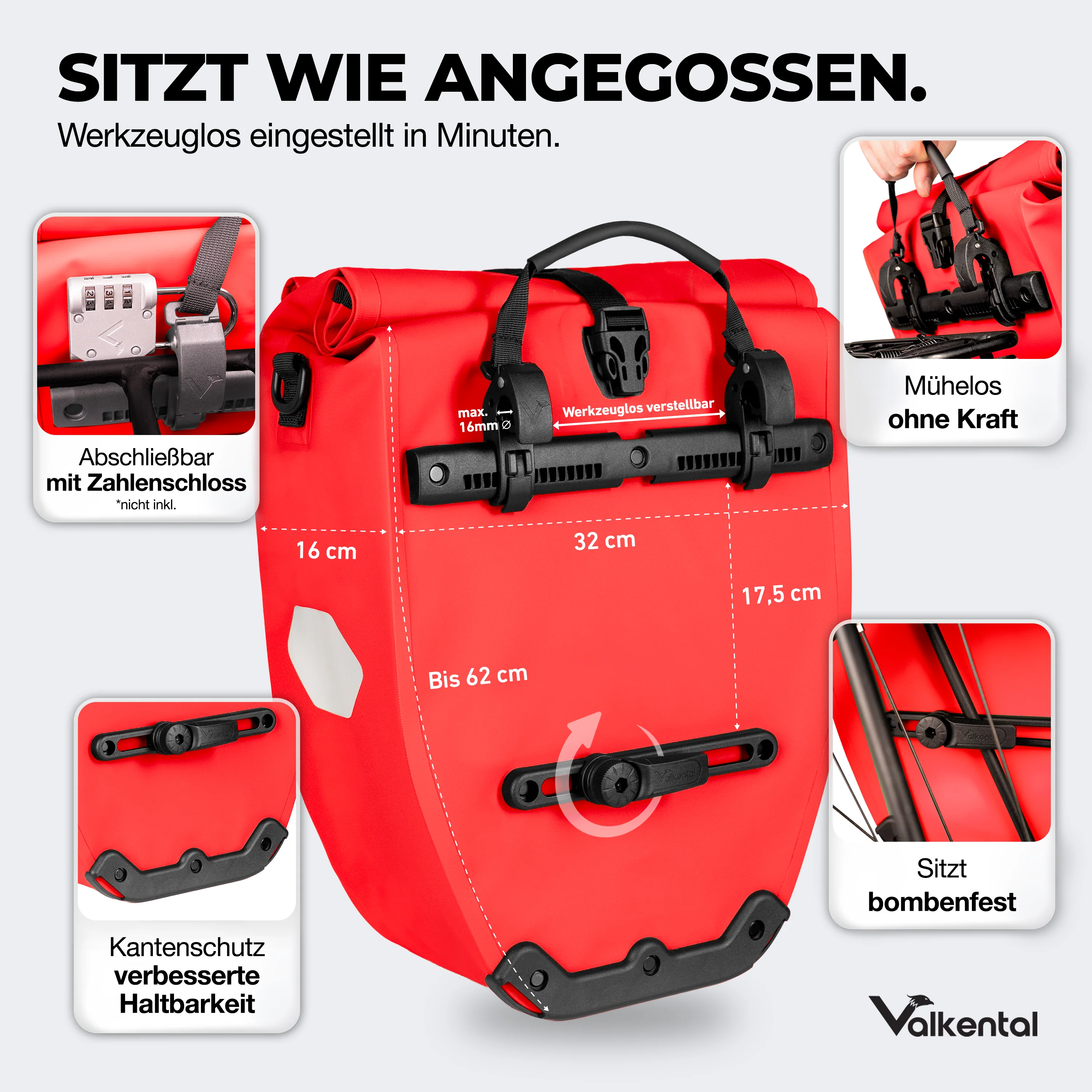 Bike Bag - große & wasserdichte Gepäckträgertasche - B-Ware - Image 141