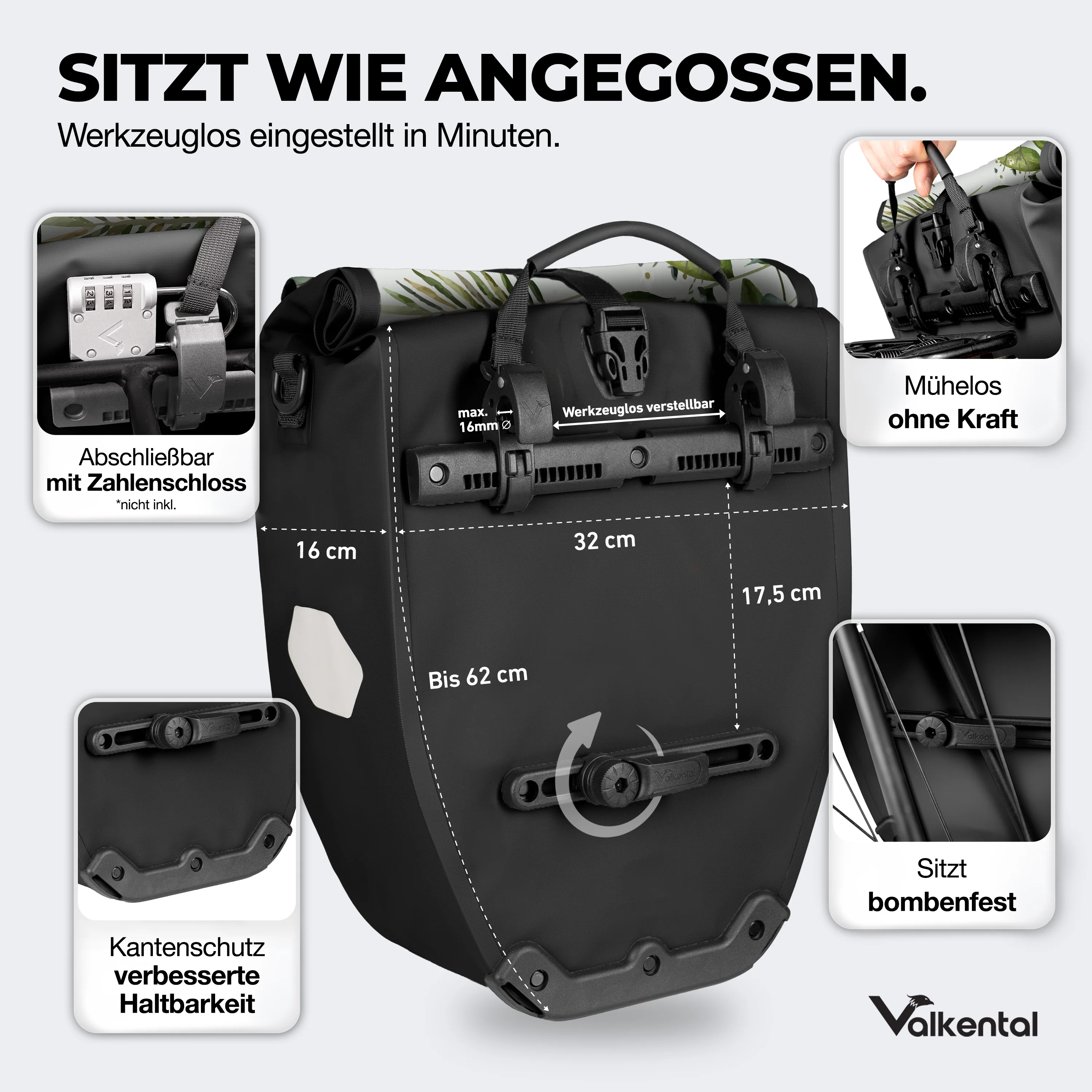 Bike Bag - große & wasserdichte Gepäckträgertasche - B-Ware - Image 150