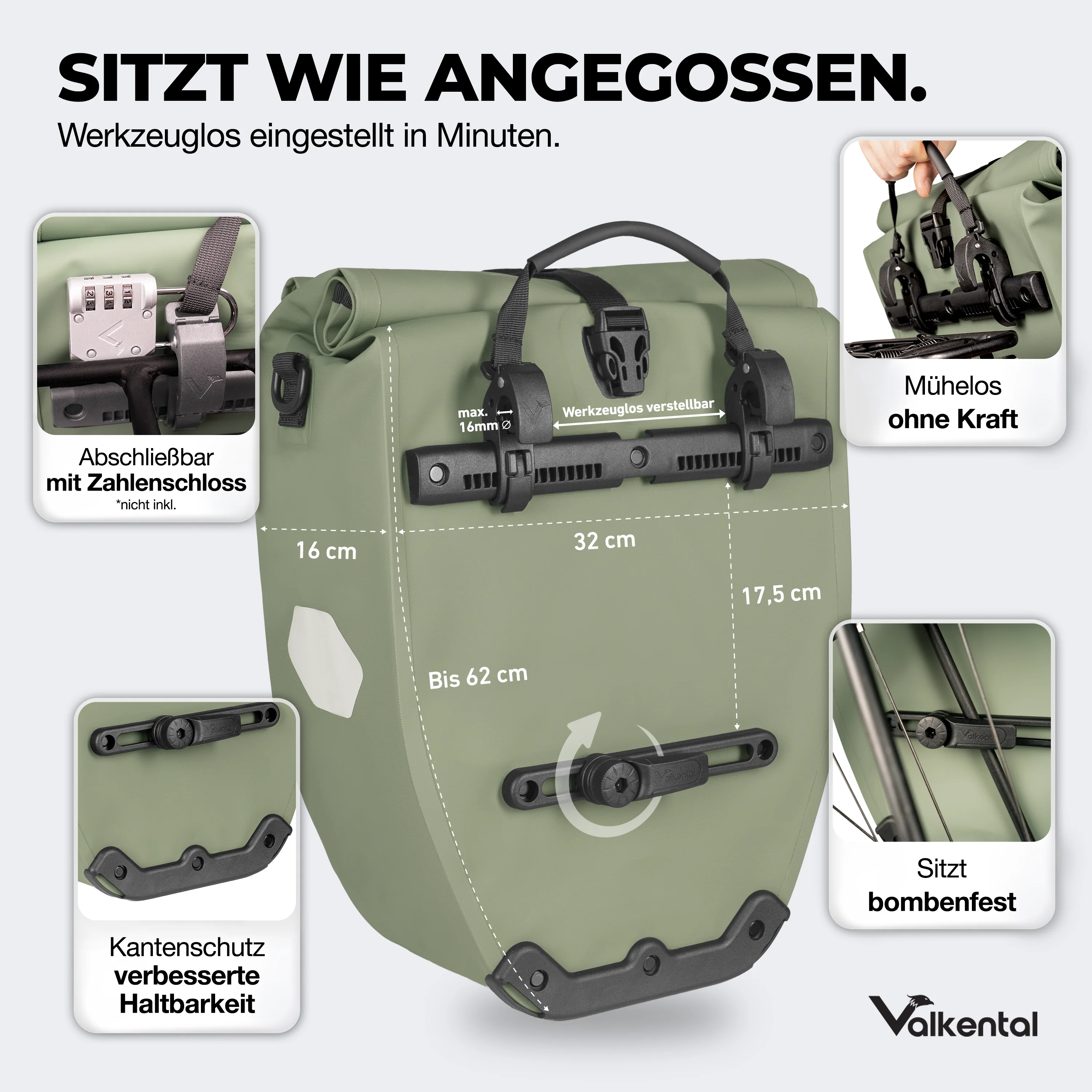 Bike Bag - große & wasserdichte Gepäckträgertasche - B-Ware - Image 159