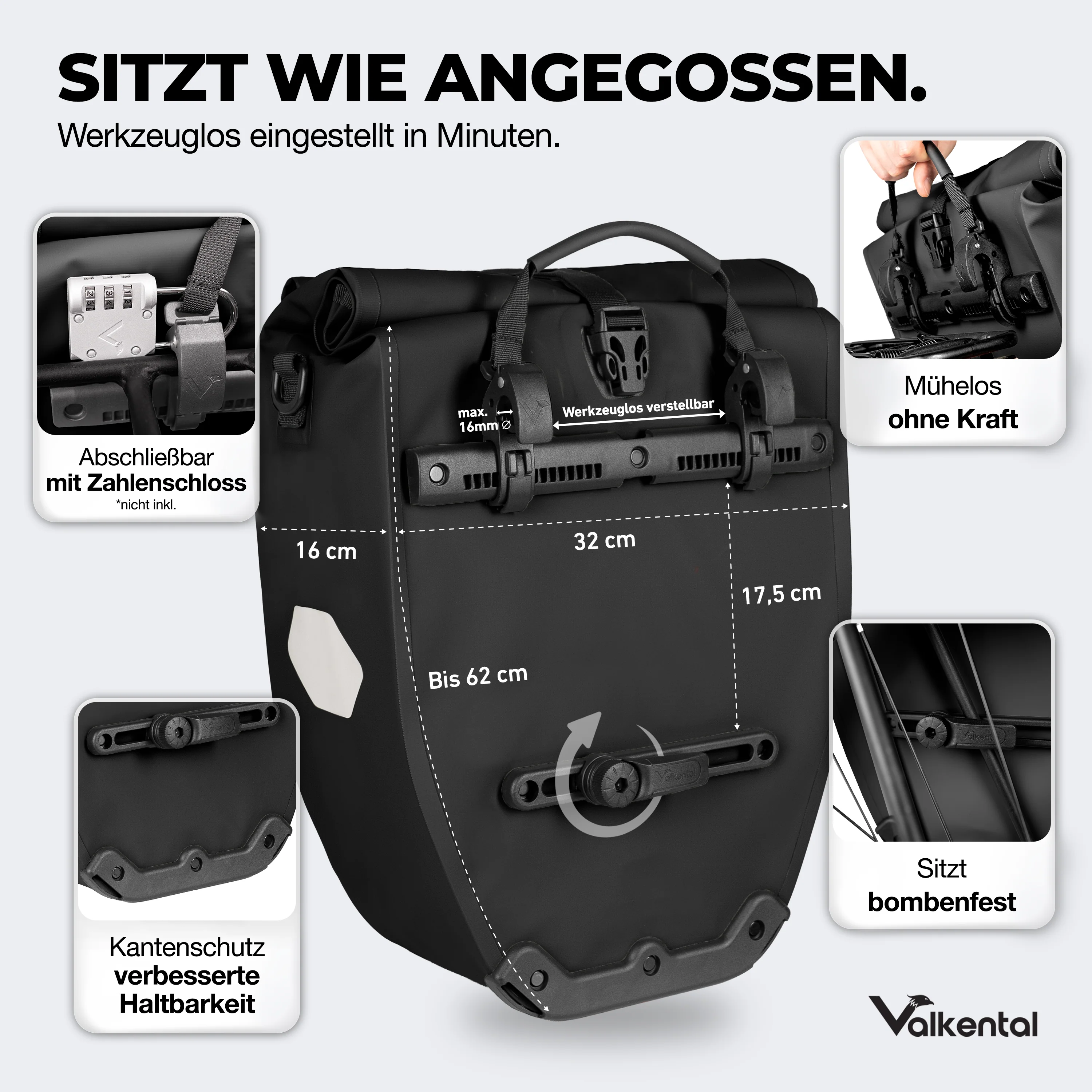 Bike Bag - große & wasserdichte Gepäckträgertasche - B-Ware - Image 167