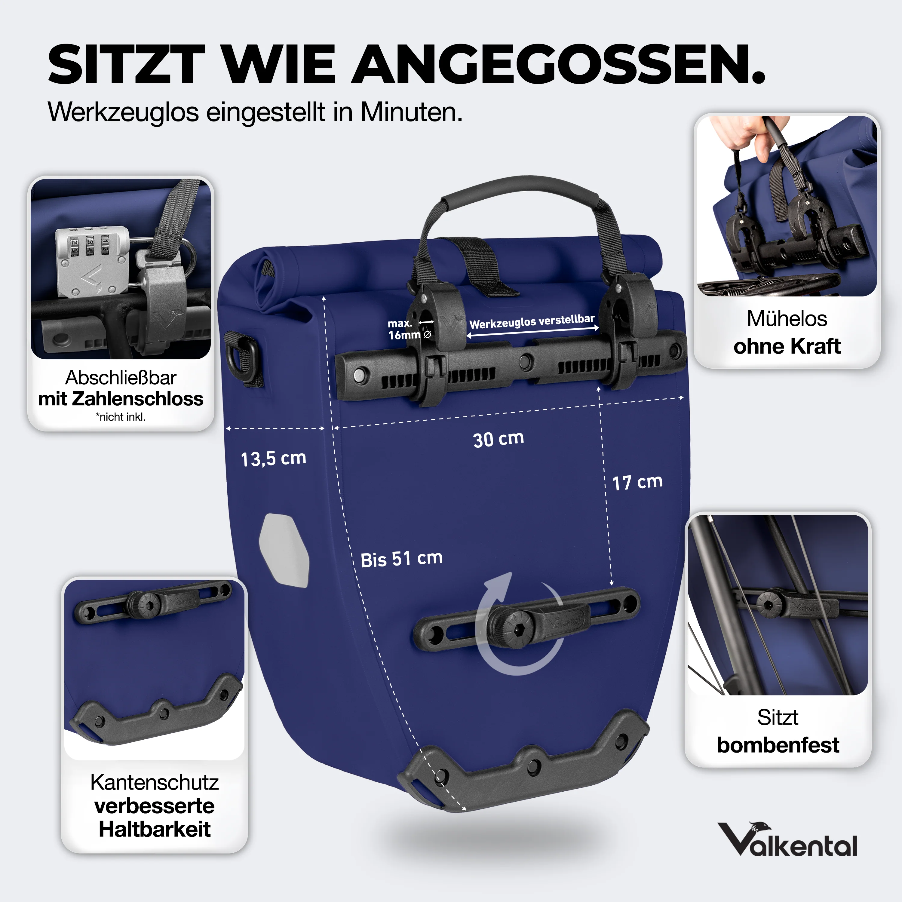 Bike Bag - große & wasserdichte Gepäckträgertasche - B-Ware - Image 18