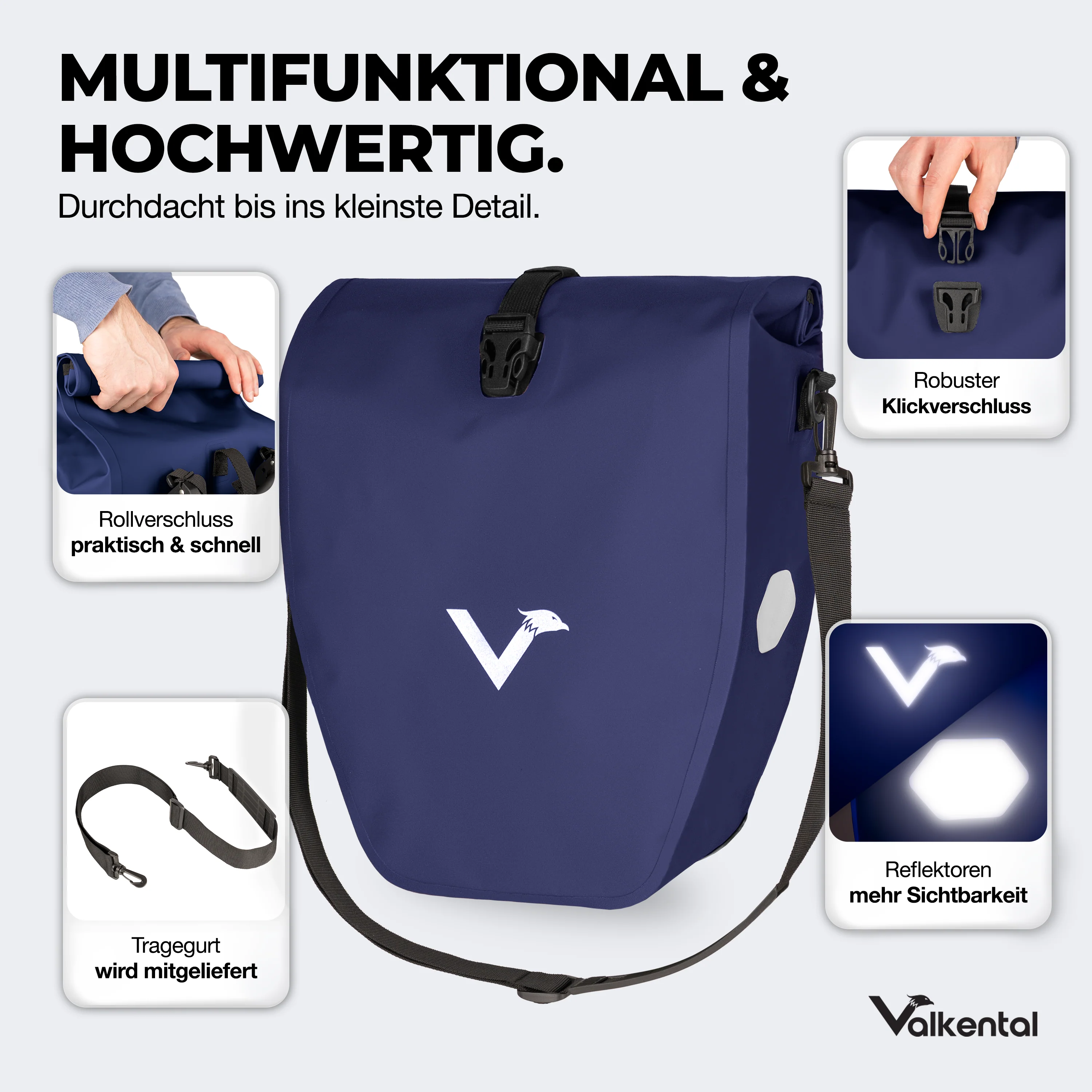 Bike Bag - große & wasserdichte Gepäckträgertasche - B-Ware - Image 20