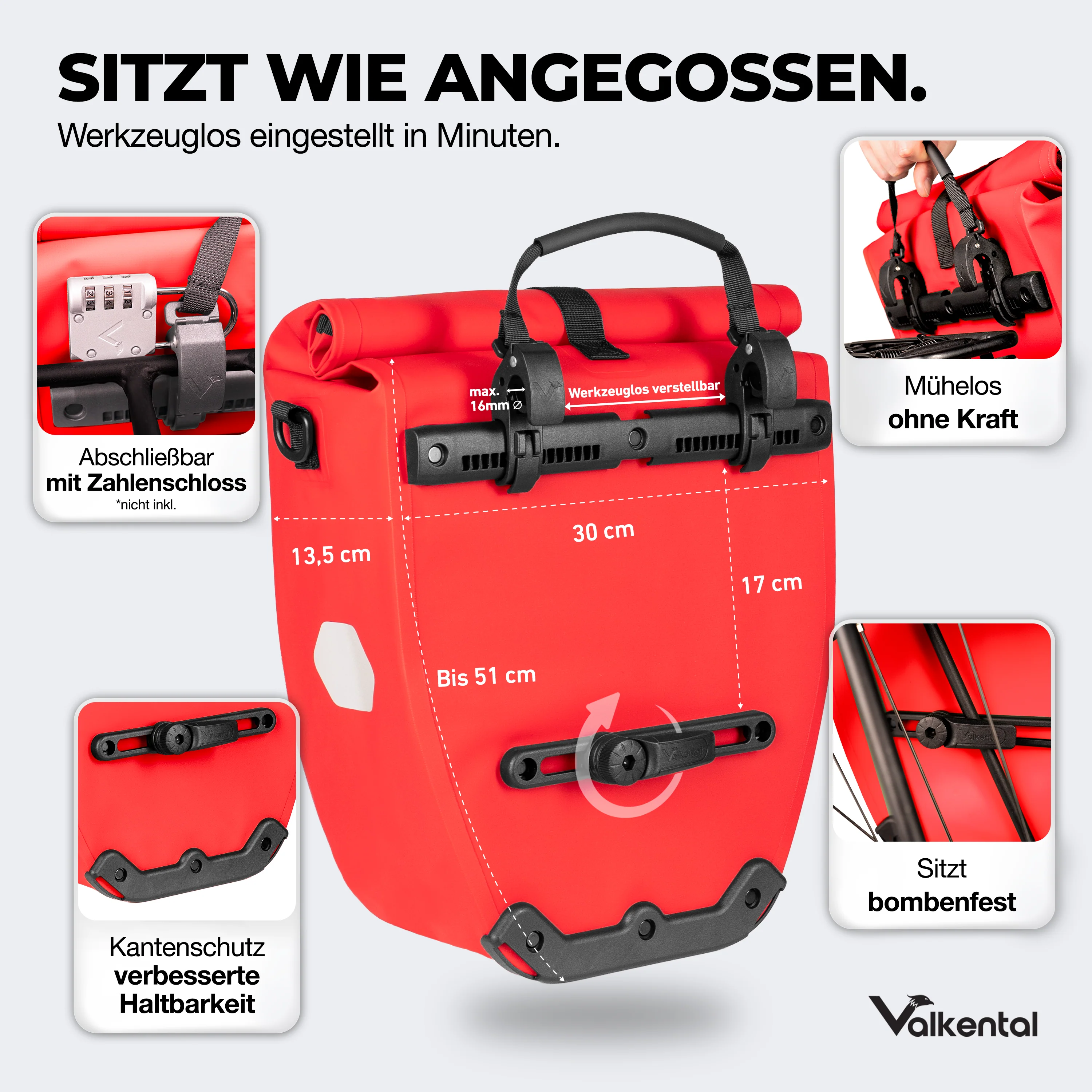 Bike Bag - große & wasserdichte Gepäckträgertasche - B-Ware - Image 26