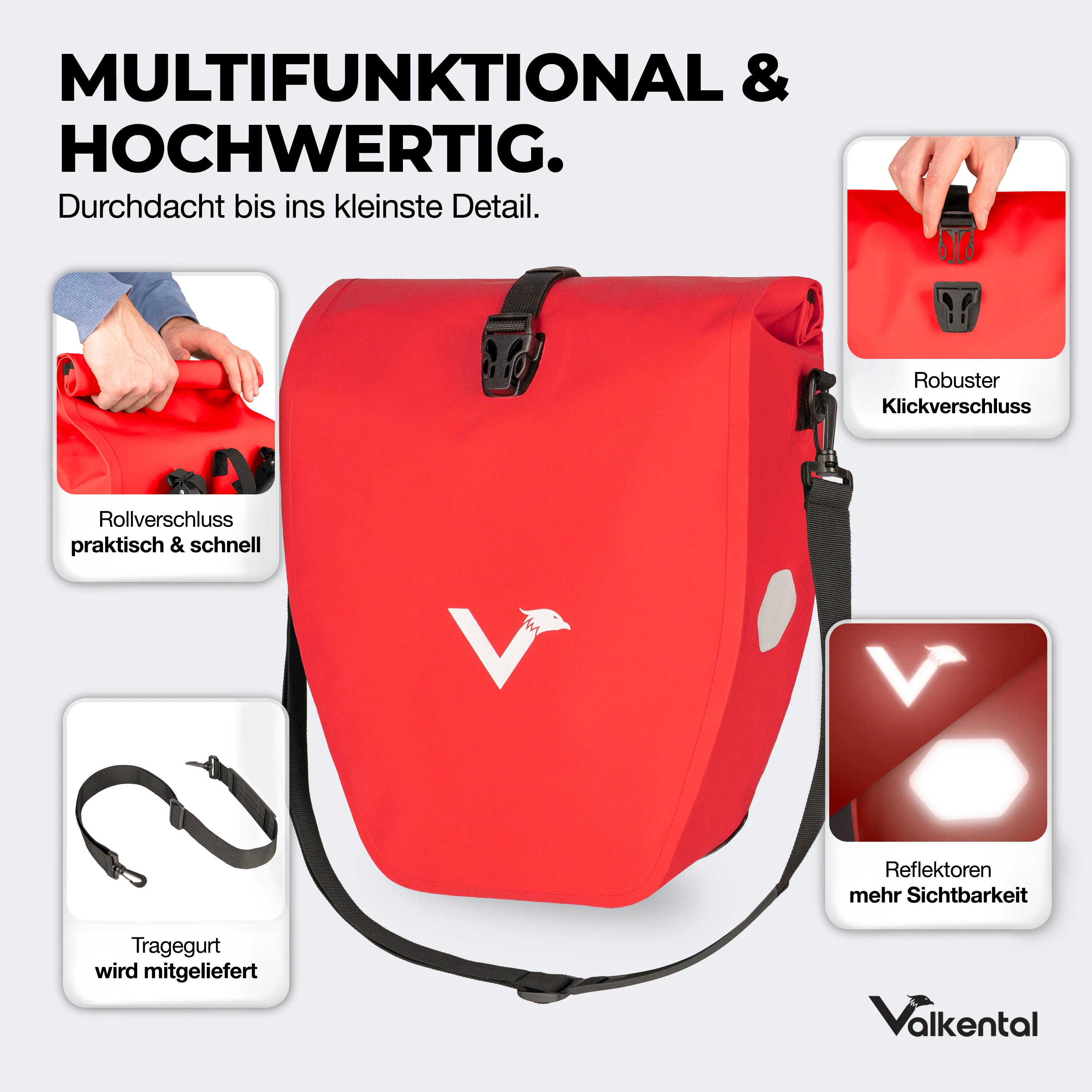 Bike Bag - große & wasserdichte Gepäckträgertasche - B-Ware - Image 28