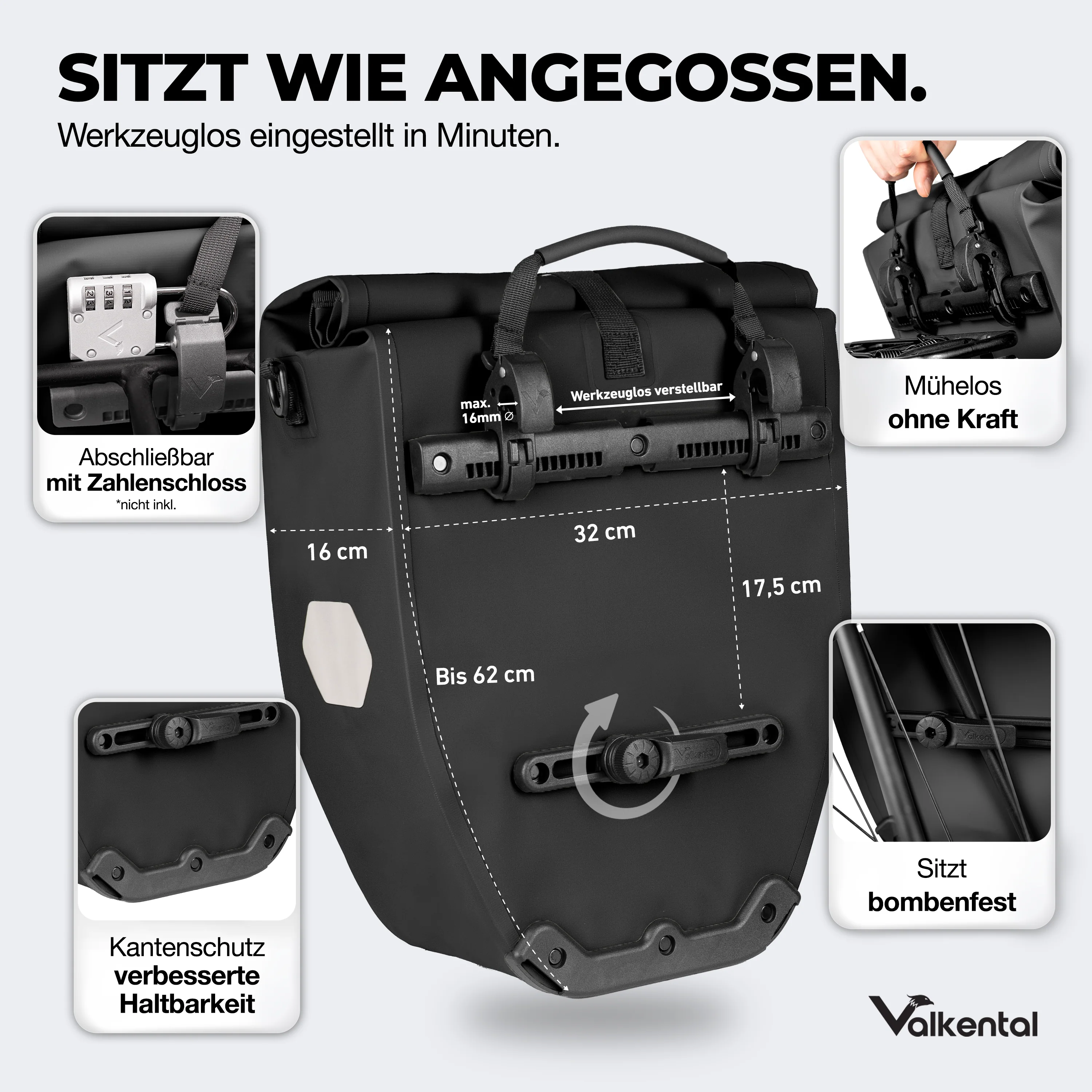 Bike Bag - große & wasserdichte Gepäckträgertasche - B-Ware - Image 59