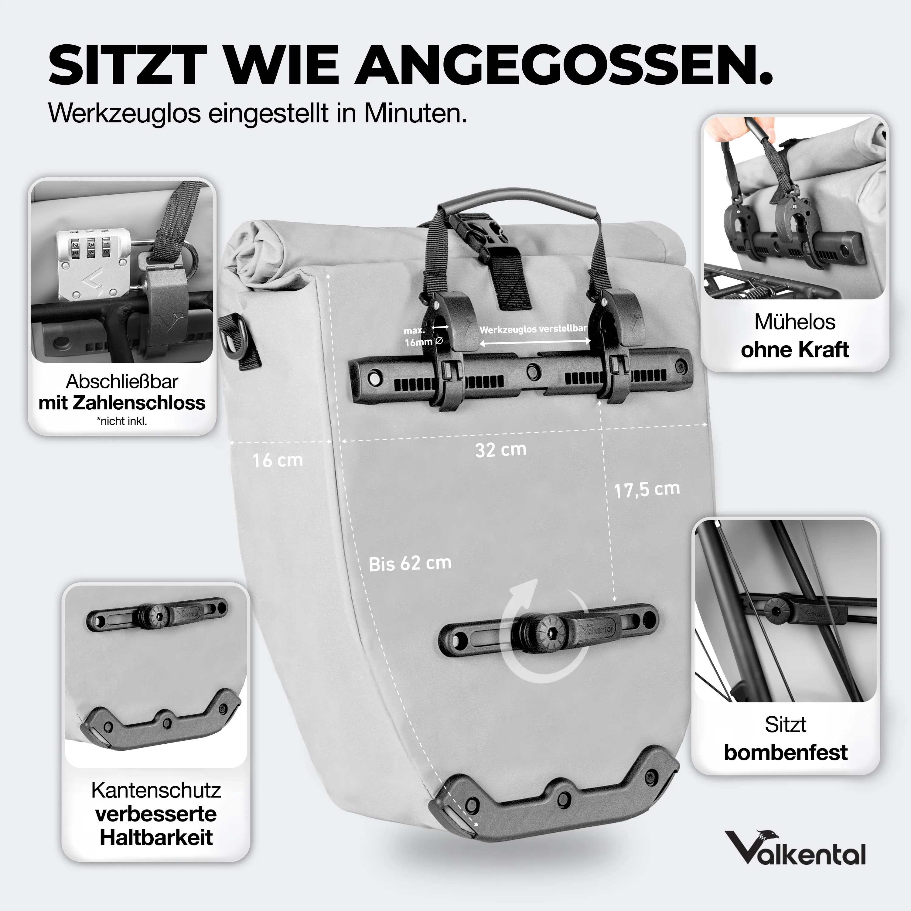 Bike Bag - große & wasserdichte Gepäckträgertasche - B-Ware - Image 67