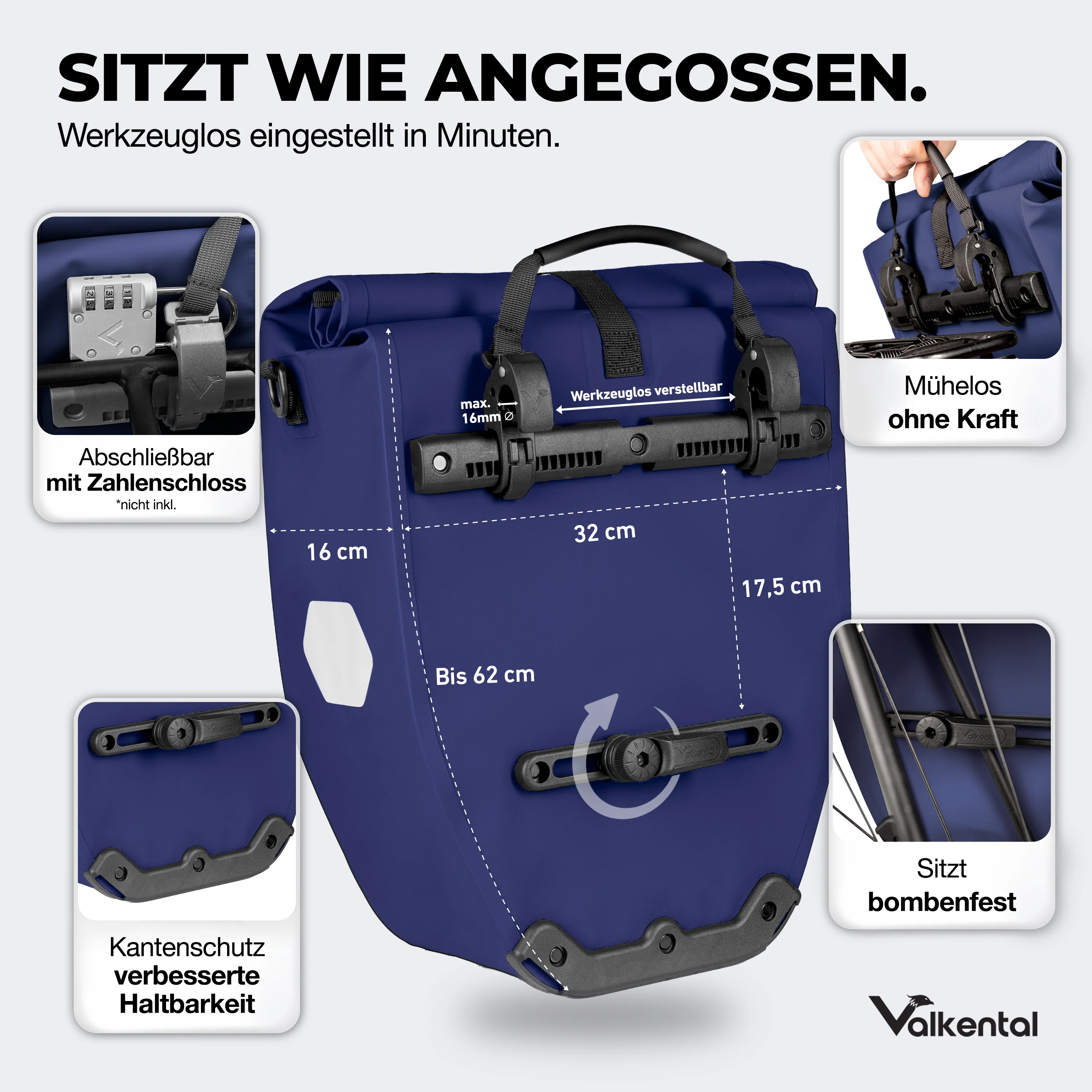 Bike Bag - große & wasserdichte Gepäckträgertasche - B-Ware - Image 75