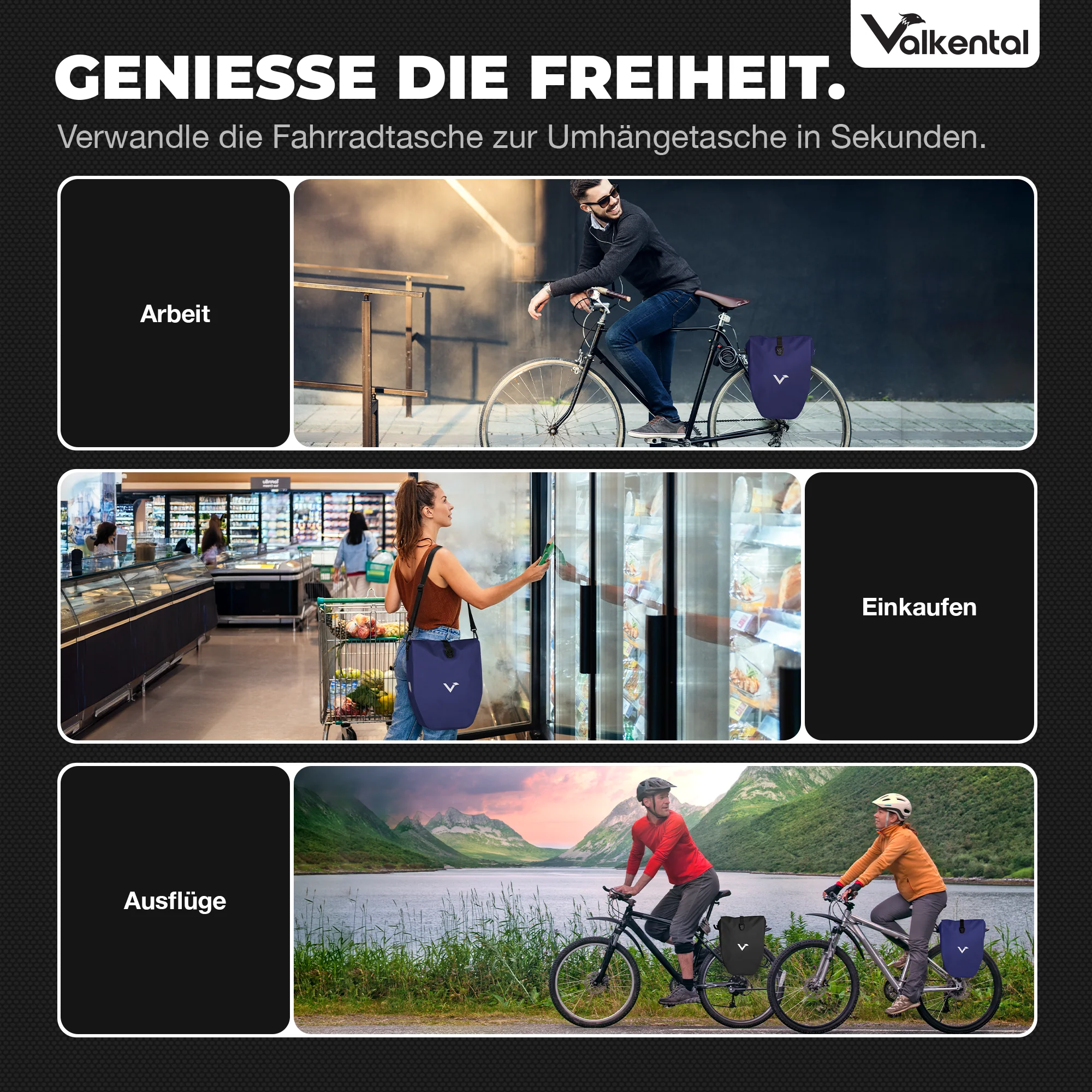 Bike Bag - große & wasserdichte Gepäckträgertasche - B-Ware - Image 76