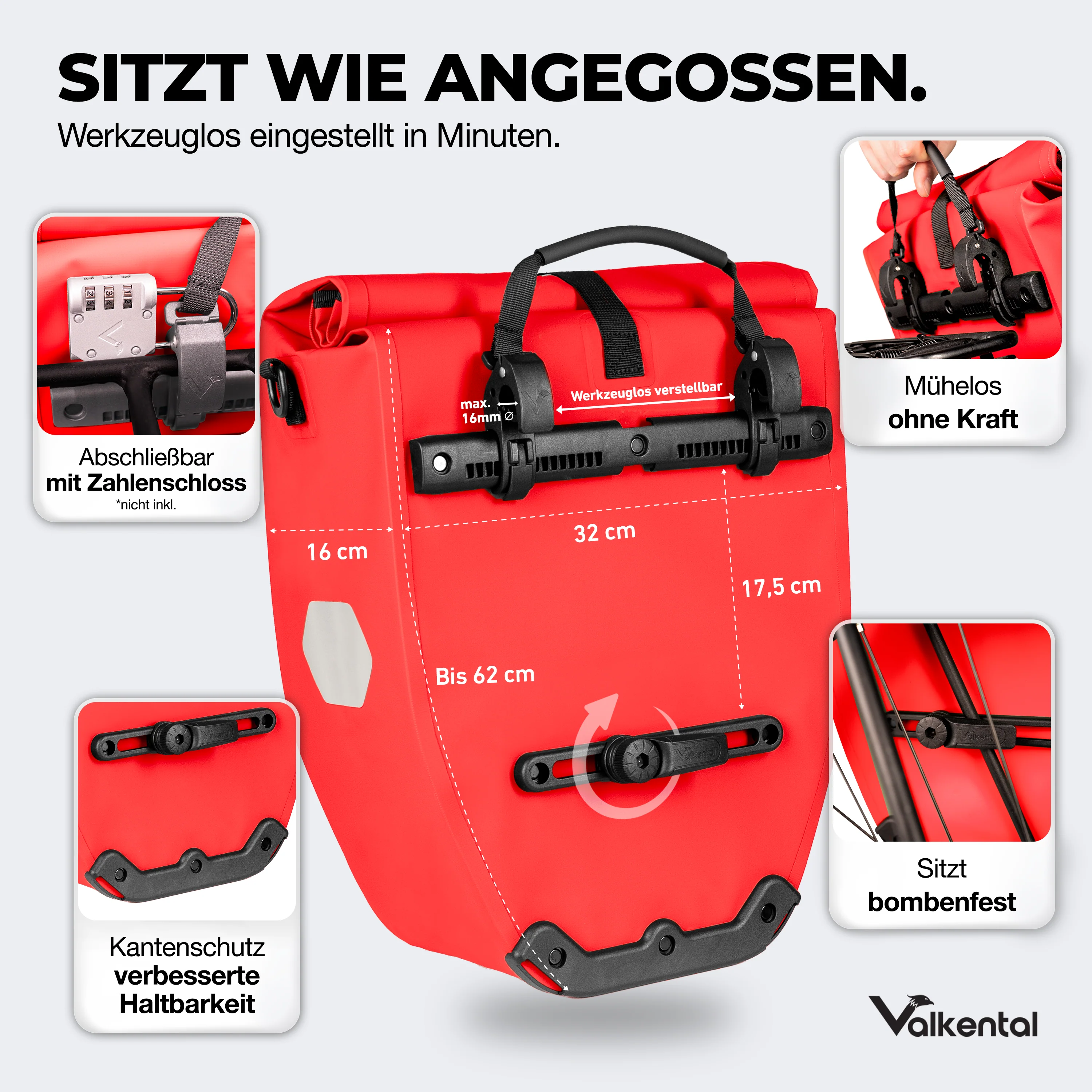 Bike Bag - große & wasserdichte Gepäckträgertasche - B-Ware - Image 83