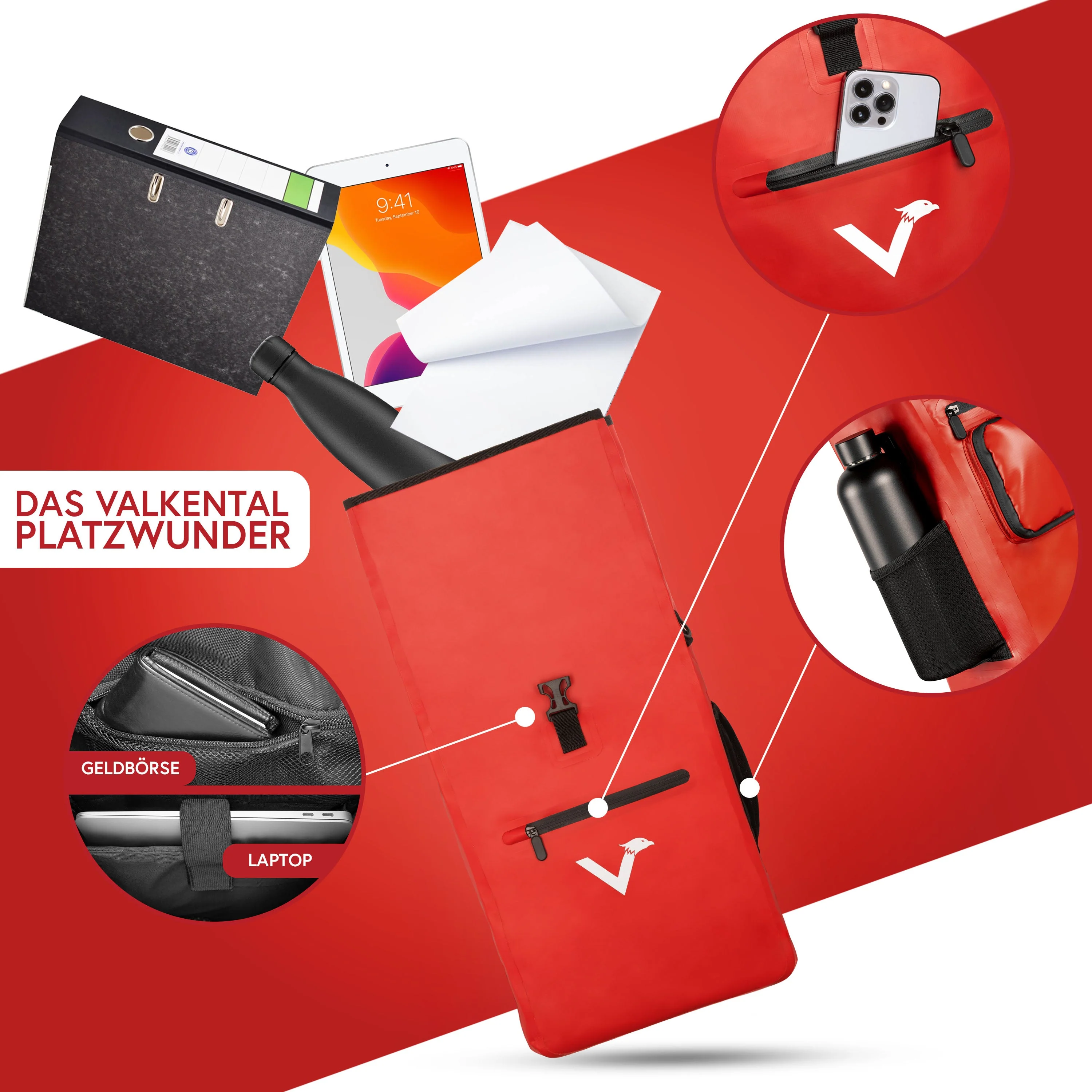 ValkOne 3in1 Fahrradtasche - perfekt für deinen Alltag! - B-WARE - Image 36