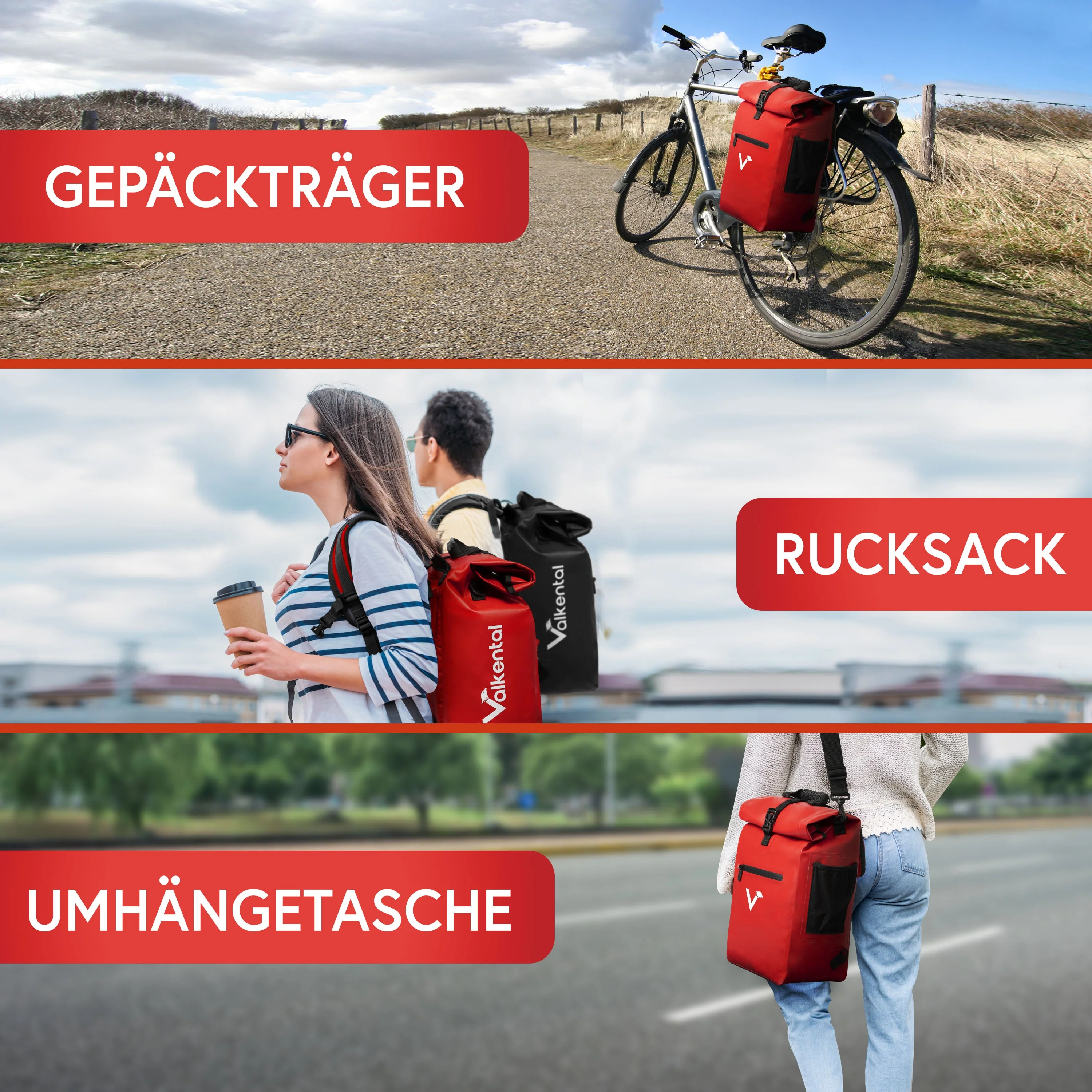 ValkOne 3in1 Fahrradtasche - perfekt für deinen Alltag! | Bundle - Image 30