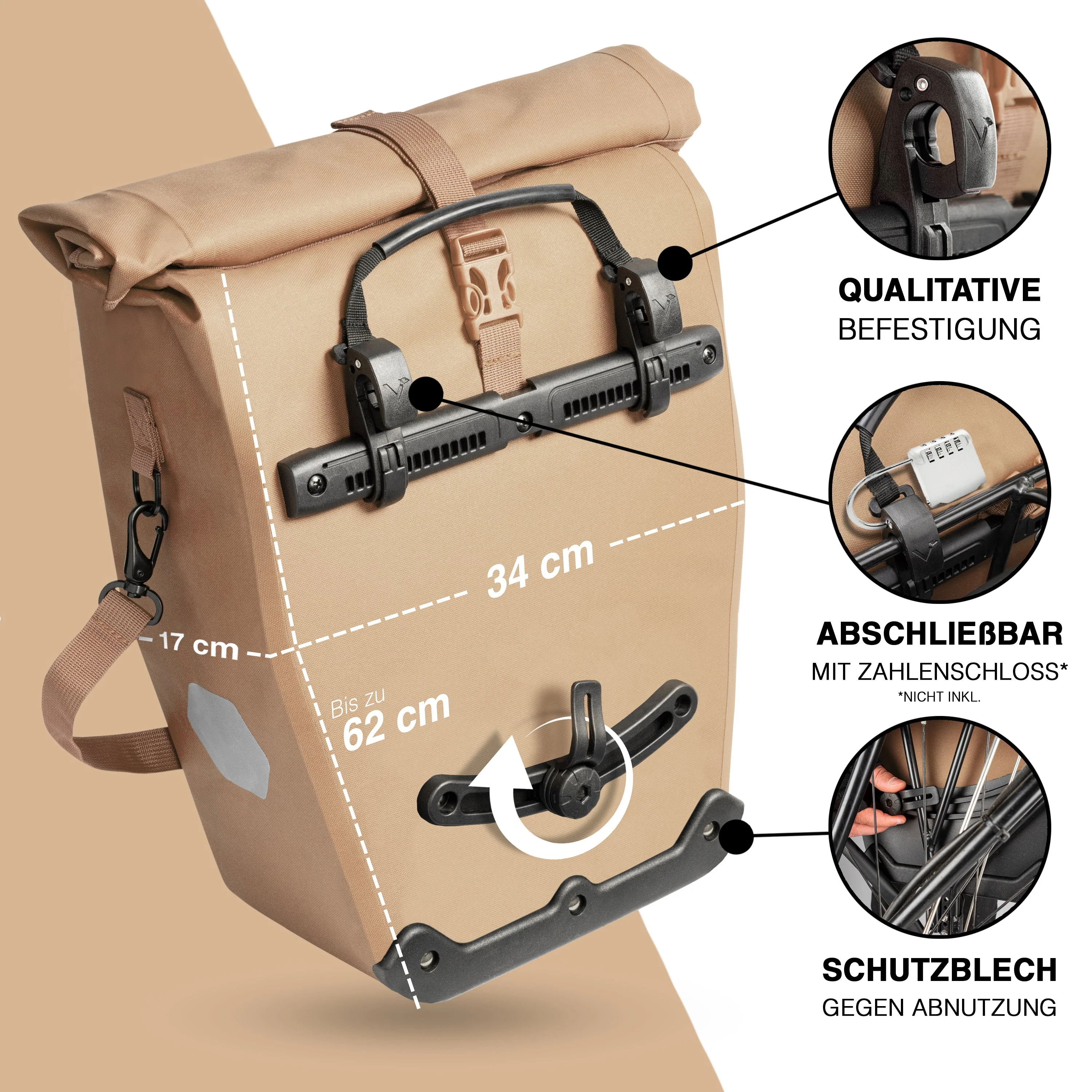 ValkOcean - Praktische & schicke 2in1 Gepäckträgertasche | Bundle - Image 14