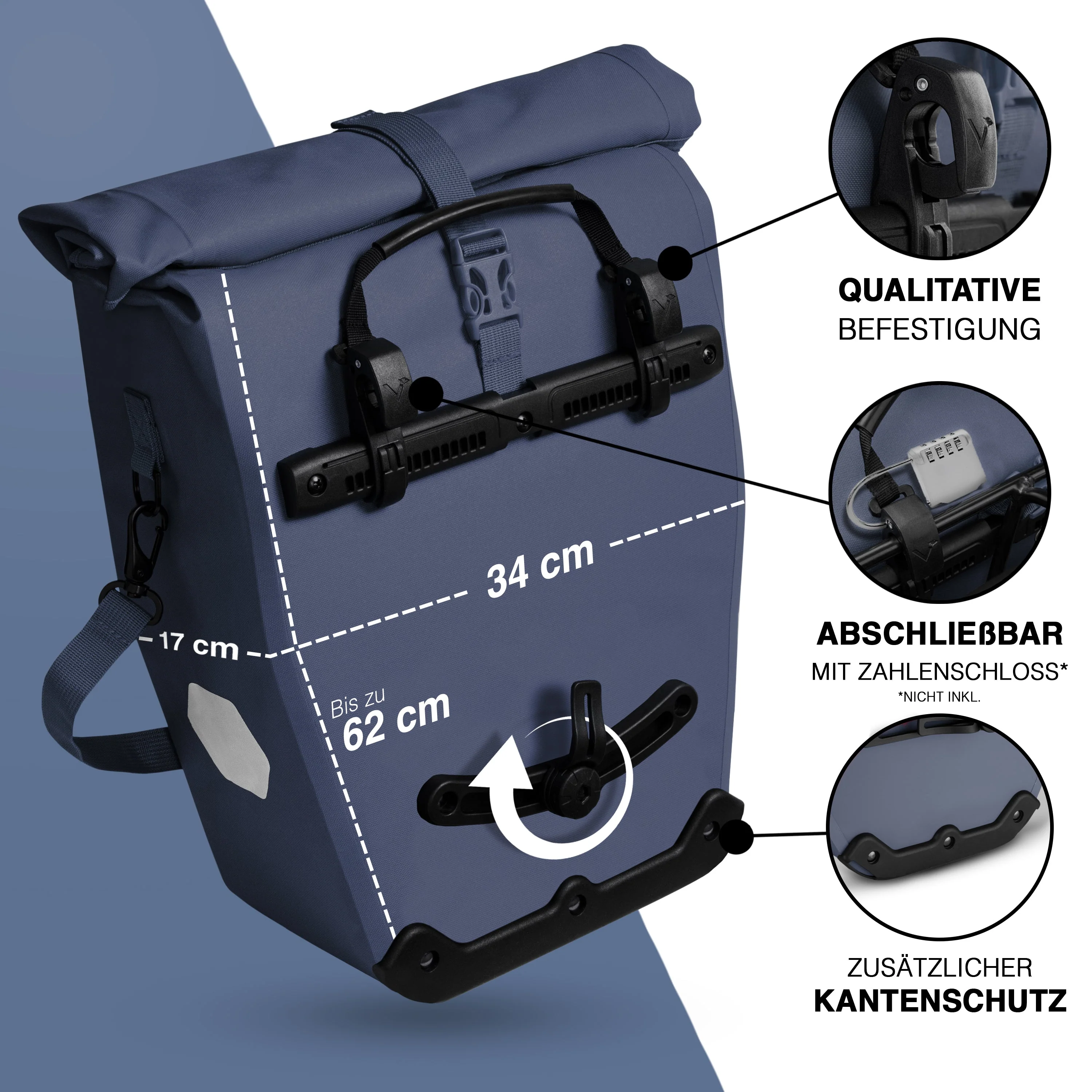 ValkOcean - Praktische & schicke 2in1 Gepäckträgertasche | Bundle - Image 26