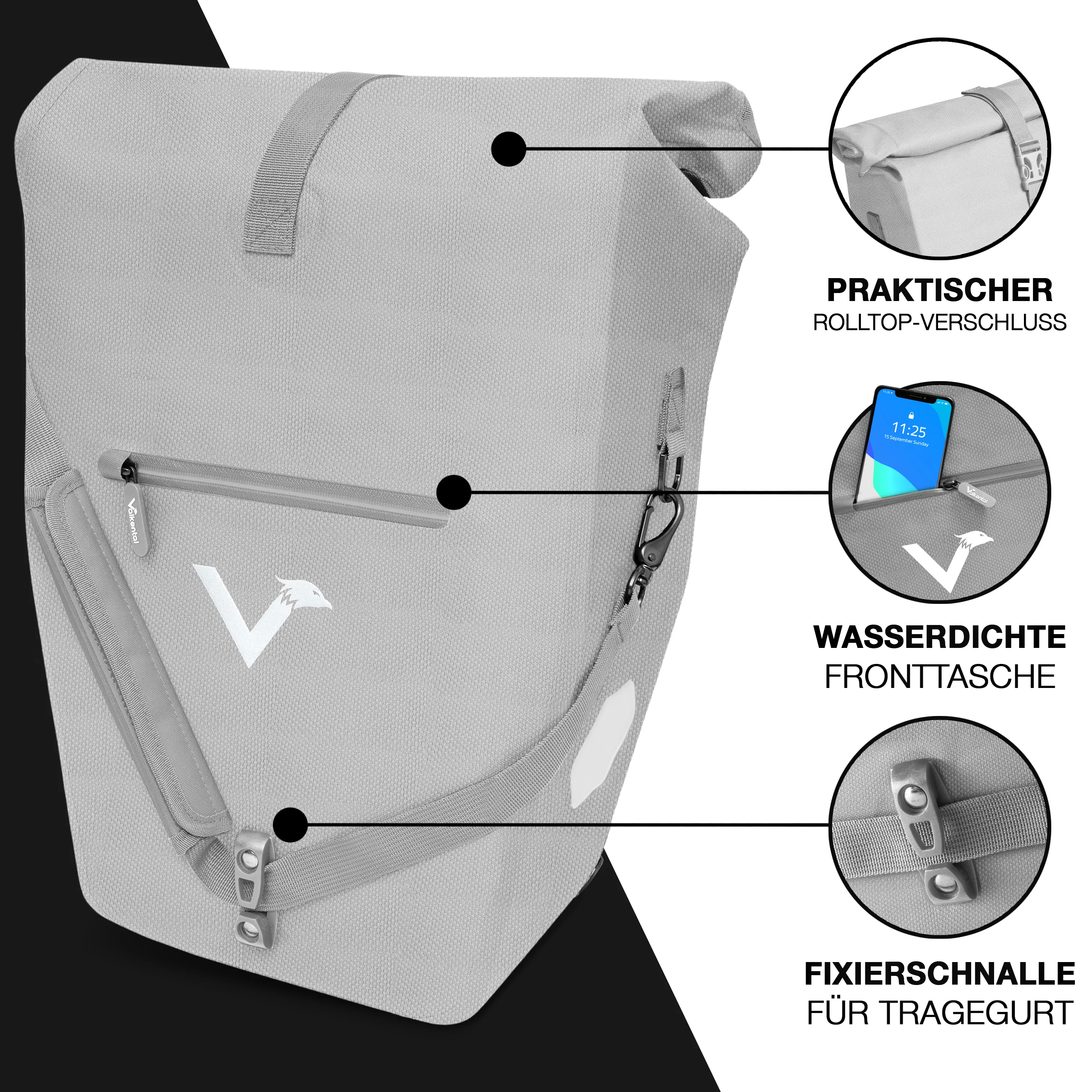 Bike Bag Urban - Praktische 2in1 Gepäckträgertasche im urbanen Look - B-Ware - Image 16