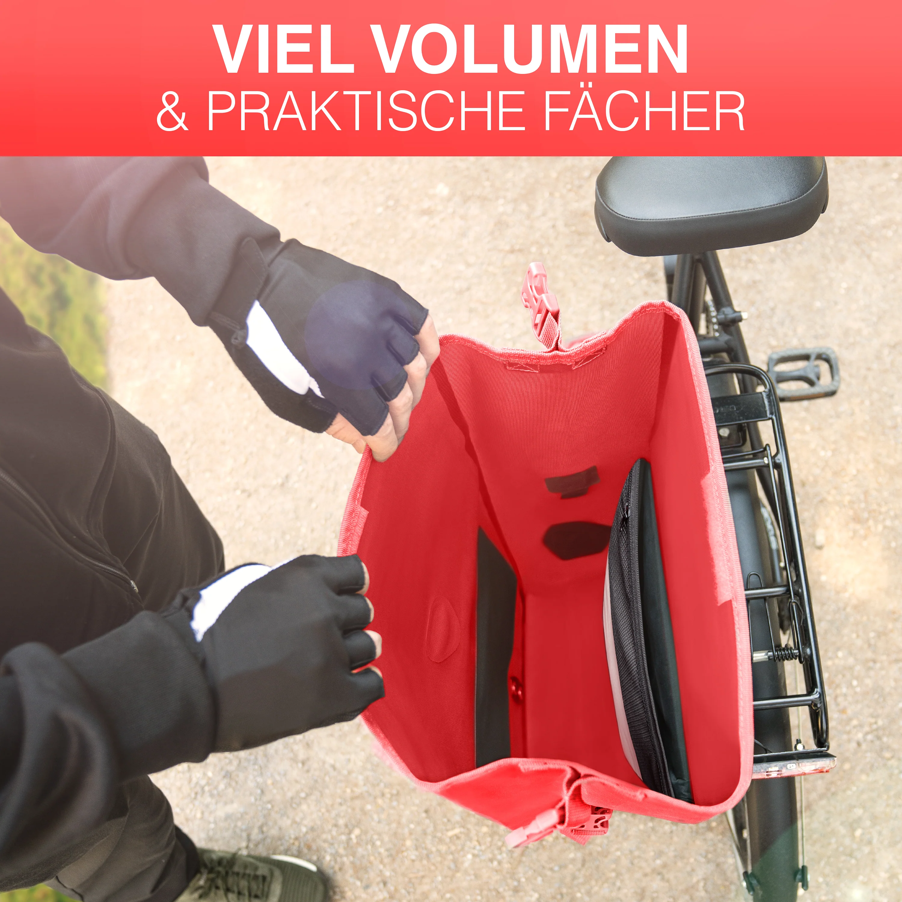 Bike Bag Urban - Praktische 2in1 Gepäckträgertasche im urbanen Look - B-Ware - Image 34