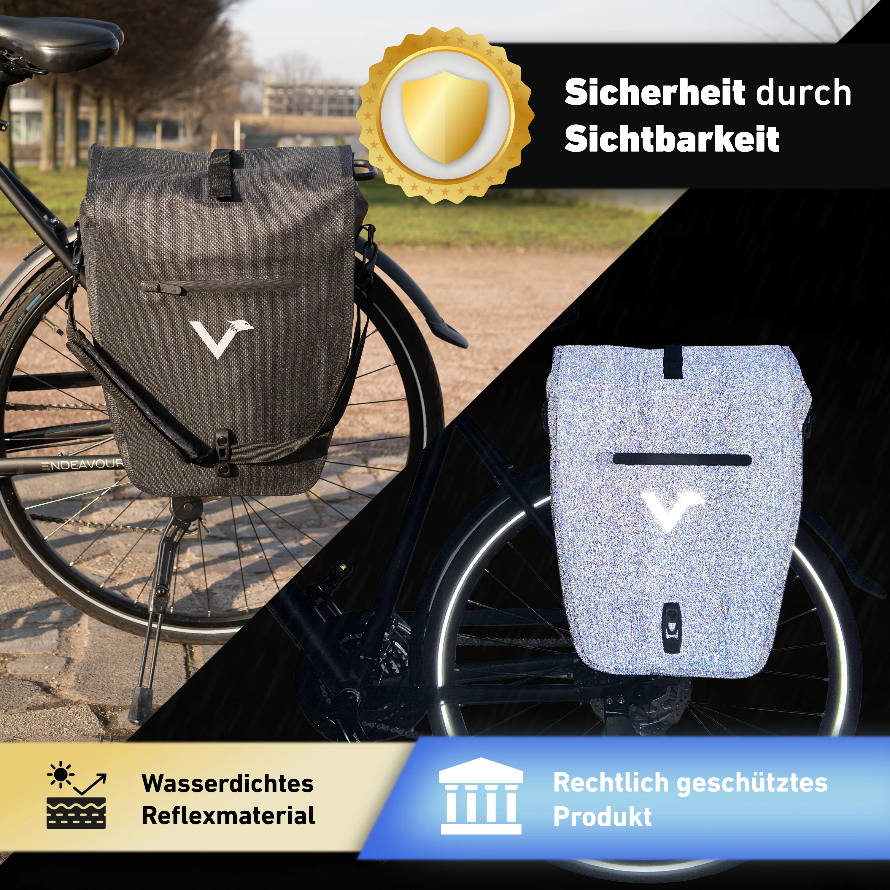Bike Bag Urban - Praktische 2in1 Gepäckträgertasche im urbanen Look - B-Ware - Image 40