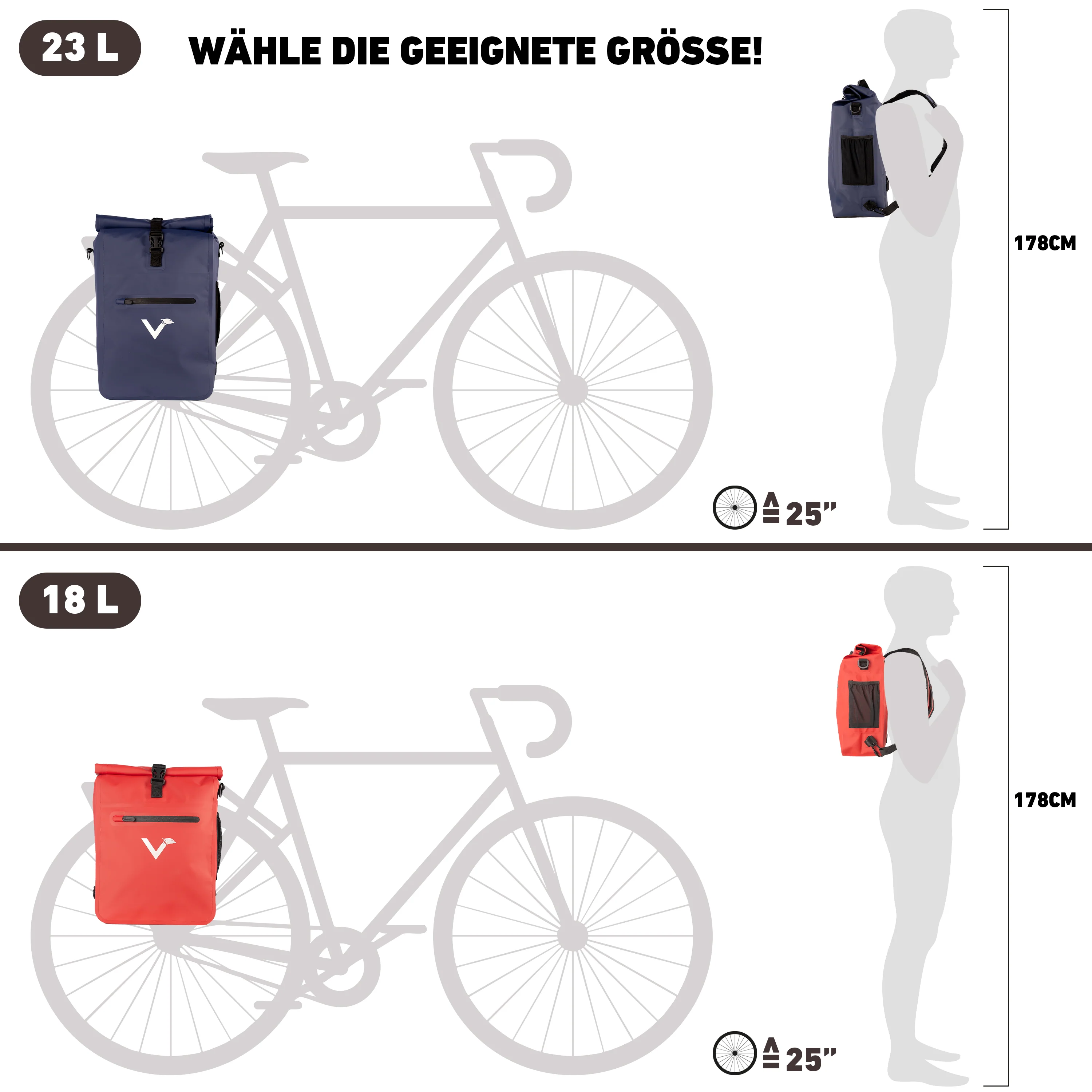 ValkOne Light - 3in1 Fahrradtasche - perfekt für deinen Alltag! - Image 27