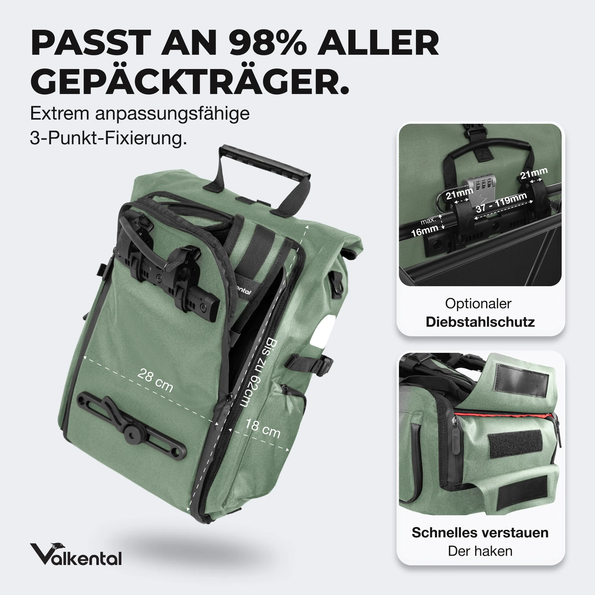 ValkPro 3in1 Fahrradtasche - hochfunktionales Multitalent - Image 46