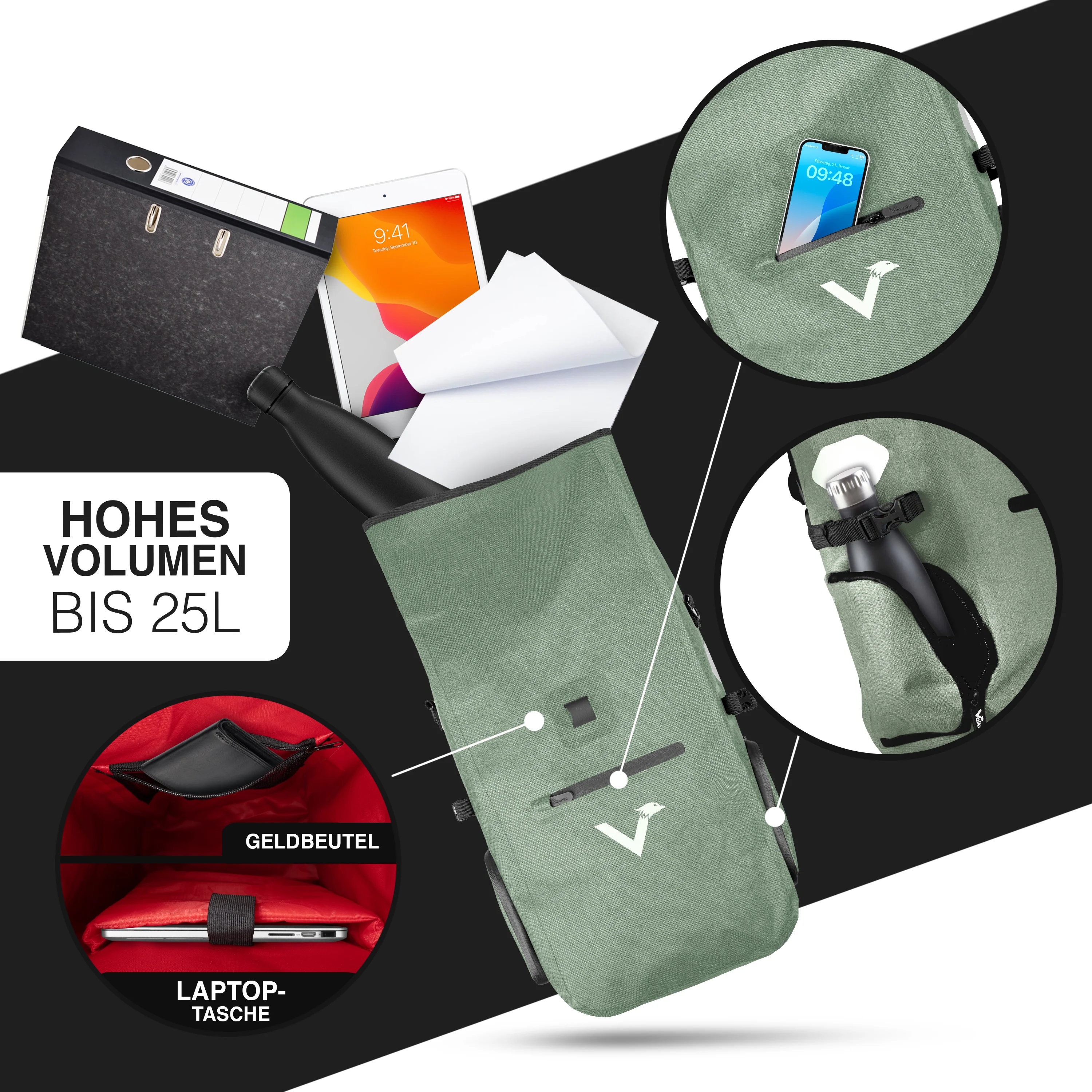 ValkPro 3in1 Fahrradtasche - hochfunktionales Multitalent - B-WARE - Image 33