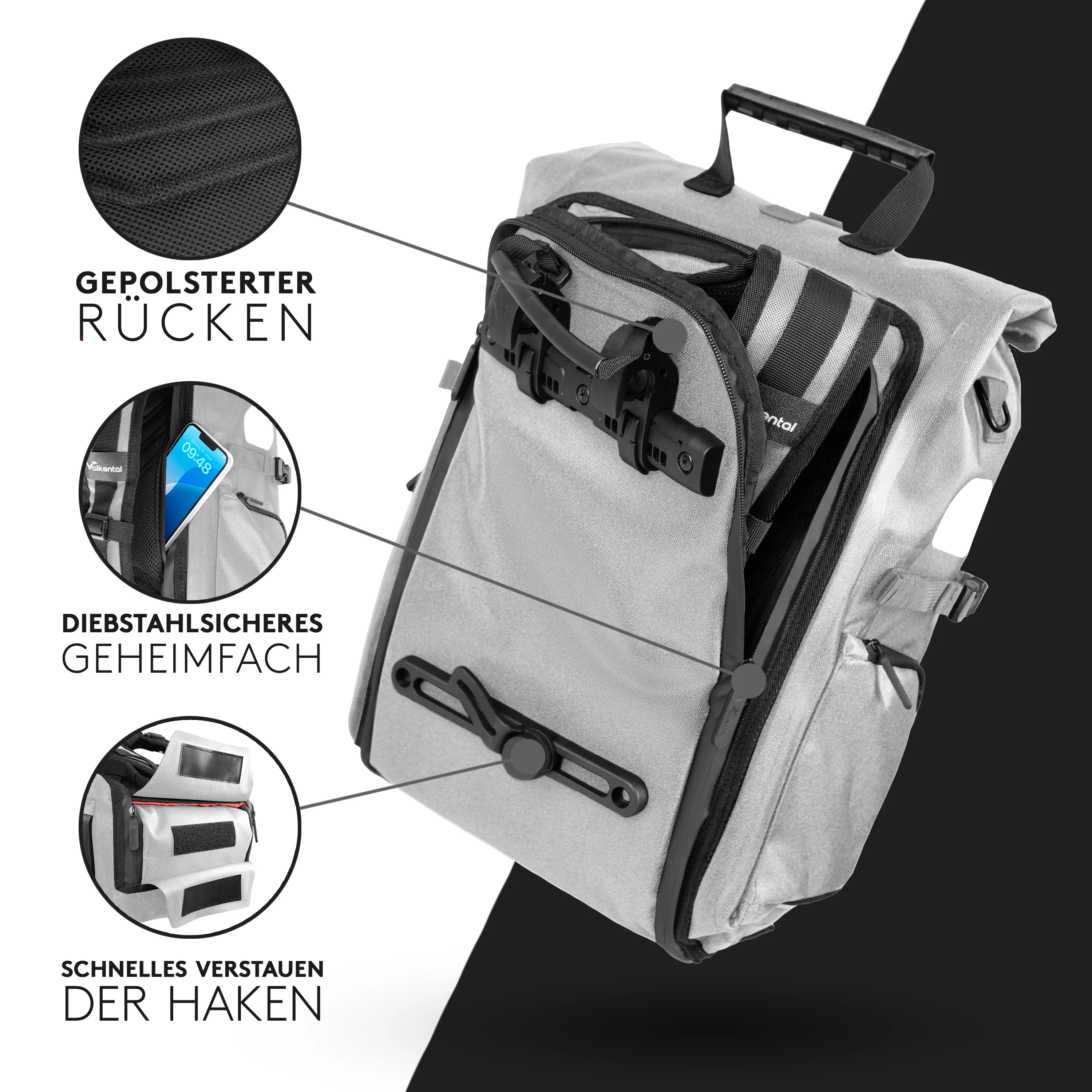ValkPro 3in1 Fahrradtasche - hochfunktionales Multitalent - B-WARE - Image 37