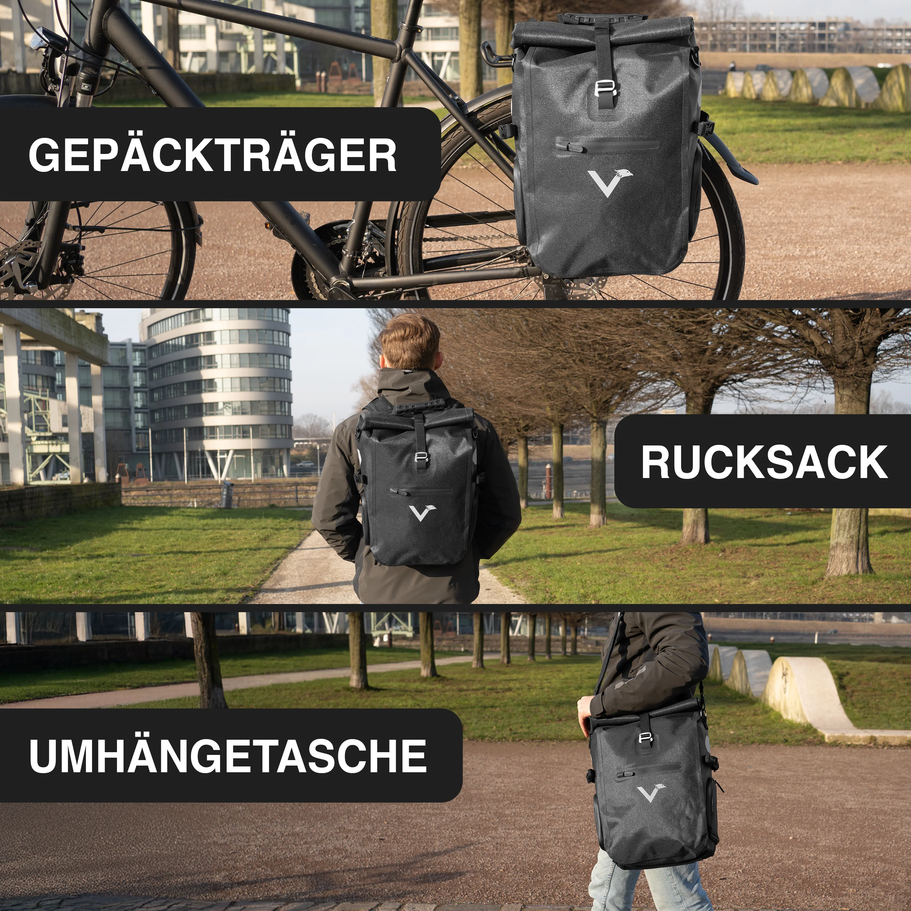 ValkPro 3in1 Fahrradtasche - hochfunktionales Multitalent - B-WARE - Image 43