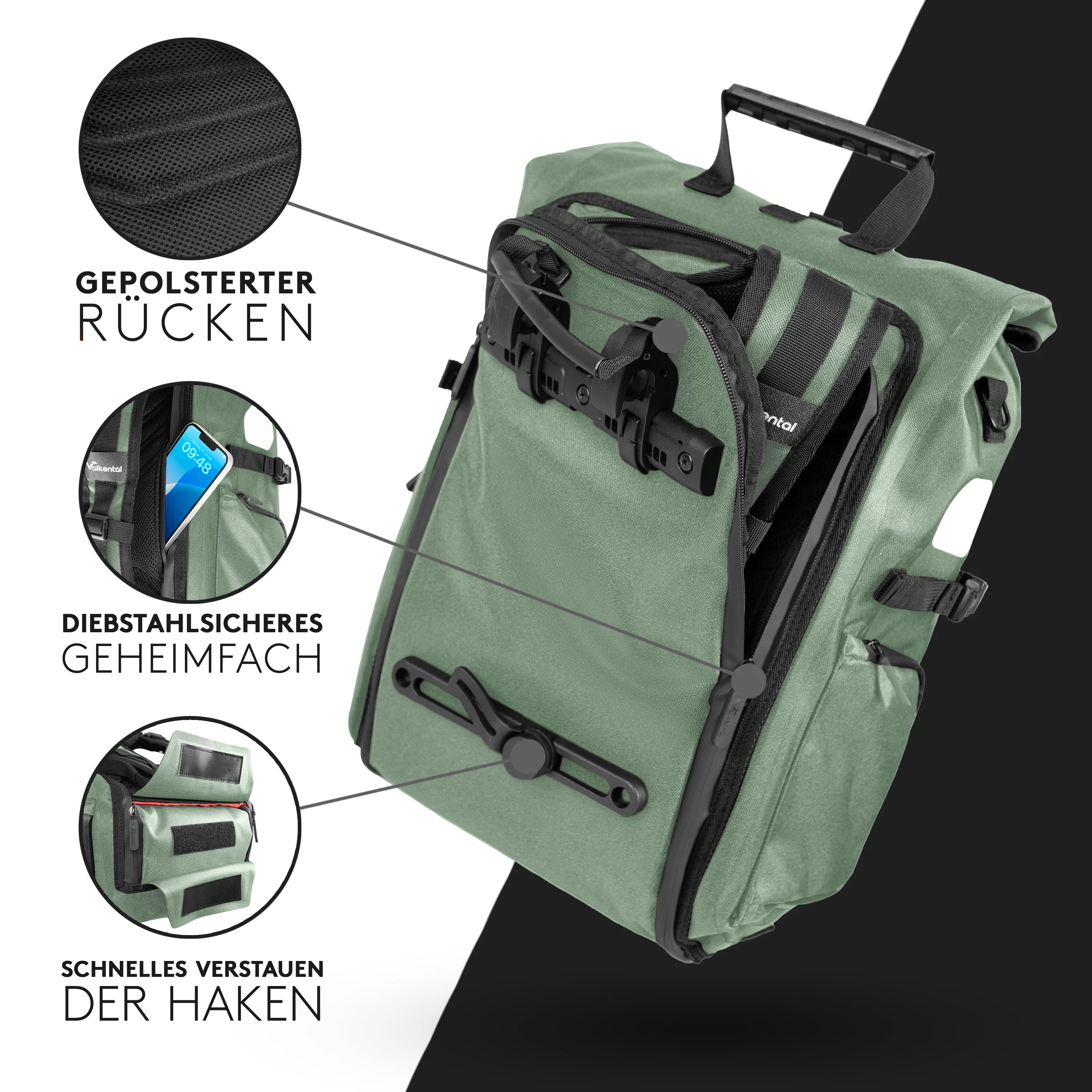 ValkPro 3in1 Fahrradtasche - hochfunktionales Multitalent - B-WARE - Image 50